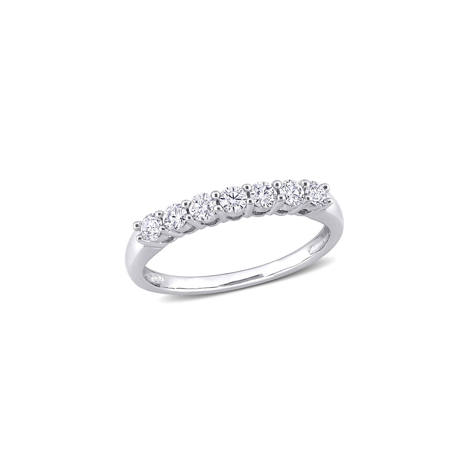1/2 Carat Diamond Anniversary Band Ring in 10K White Gold