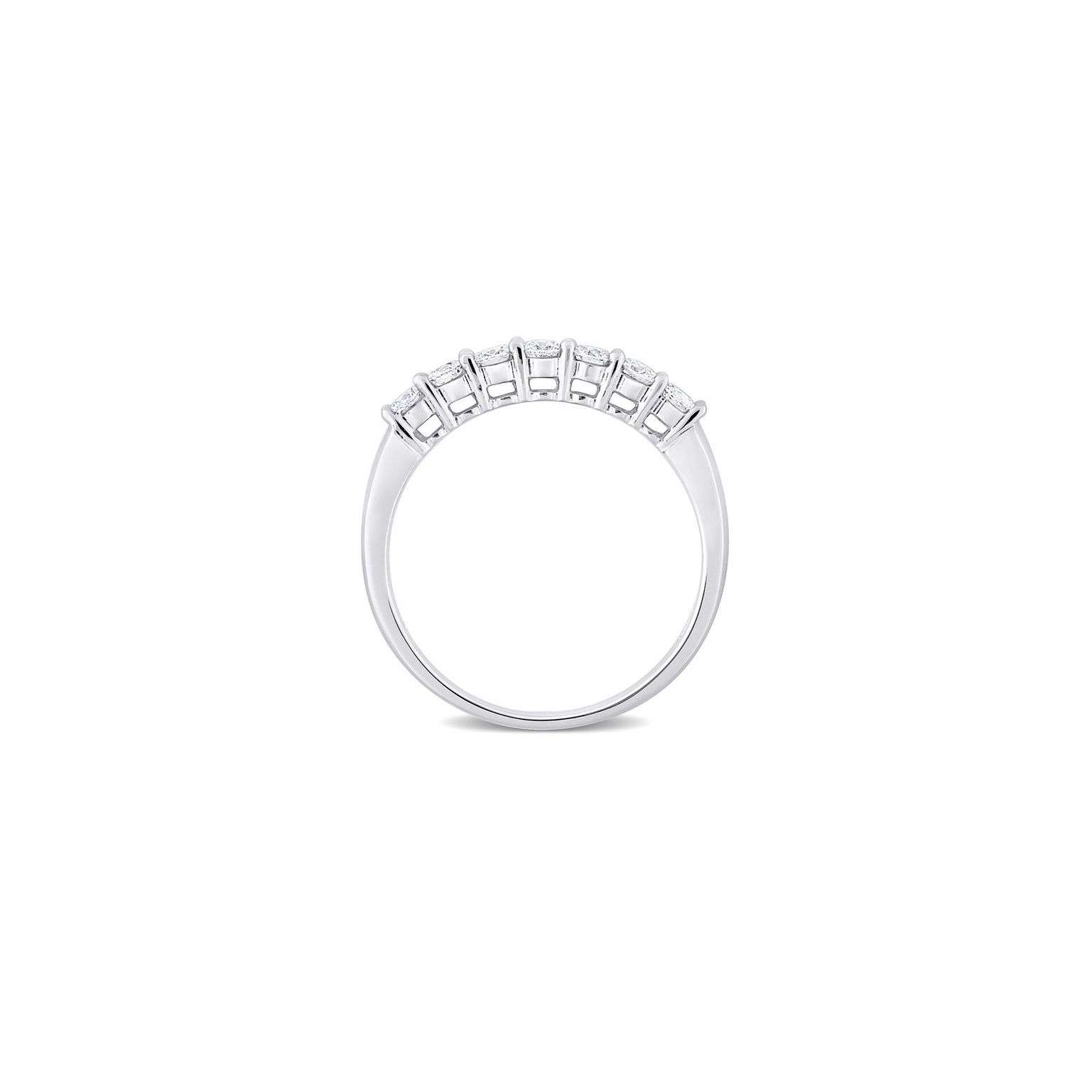 1/2 Carat Diamond Anniversary Band Ring in 10K White Gold