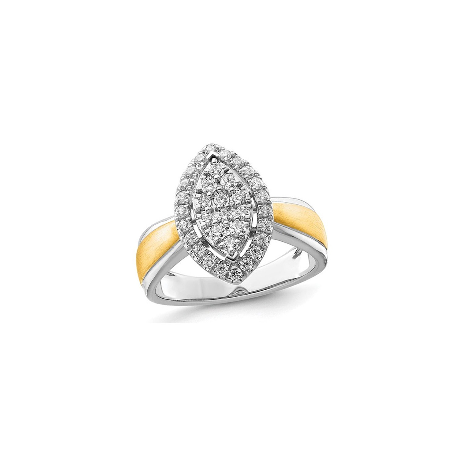 1/2 Carat Lab-Grown Diamond (VS2-SI1-G-H) Cluster Ring in 14K White Gold (SIZE 7)