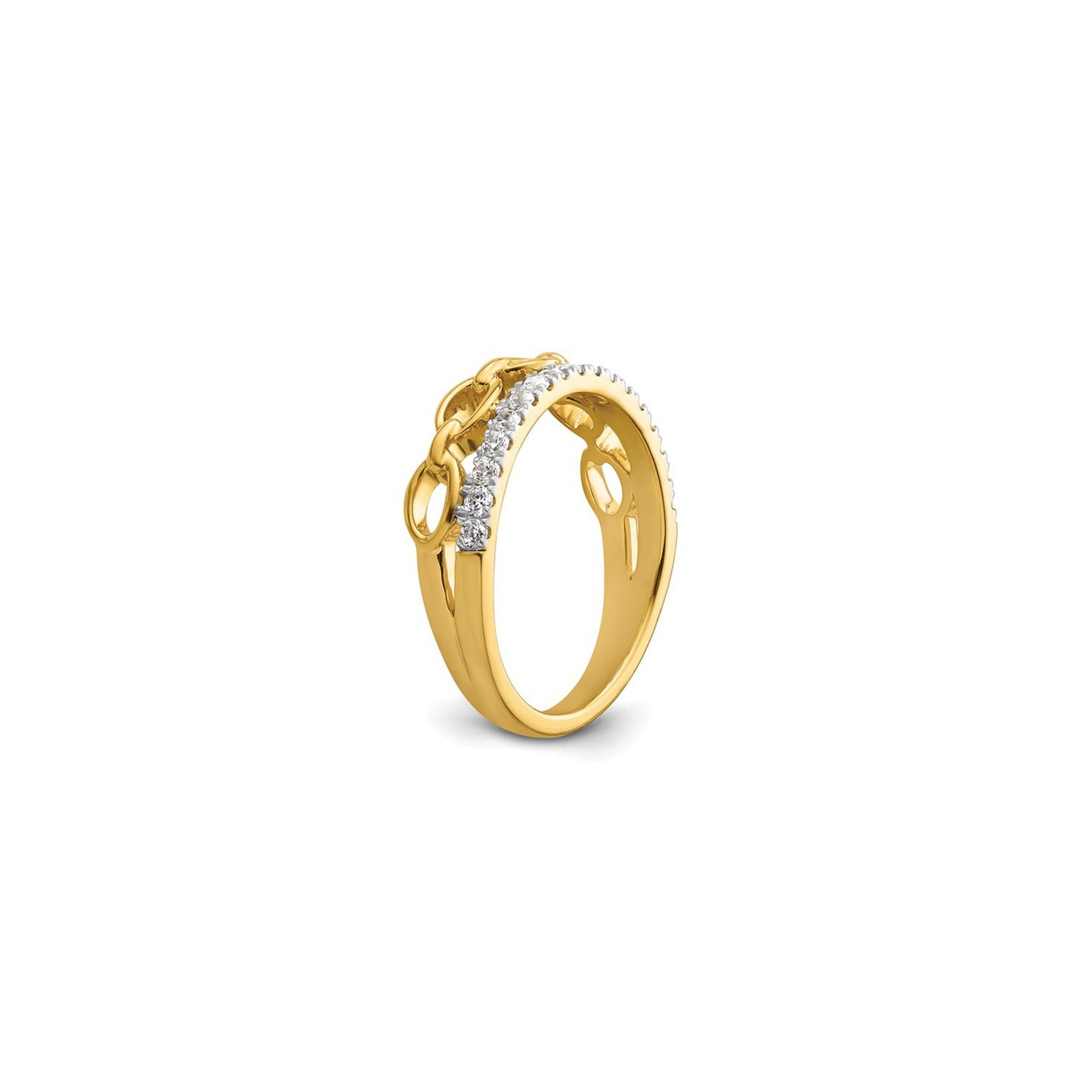 1/3 Carat Lab-Grown Diamond Band Ring in 14K Yellow Gold (SIZE 7)