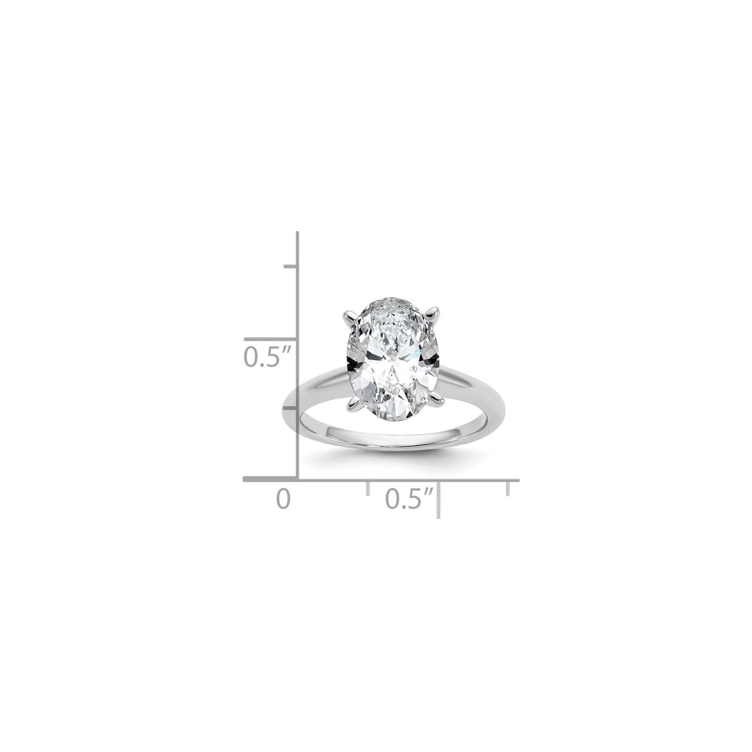 2.20 Carat Certified Lab-Grown Diamond Solitaire Engagement Ring in 14K White Gold