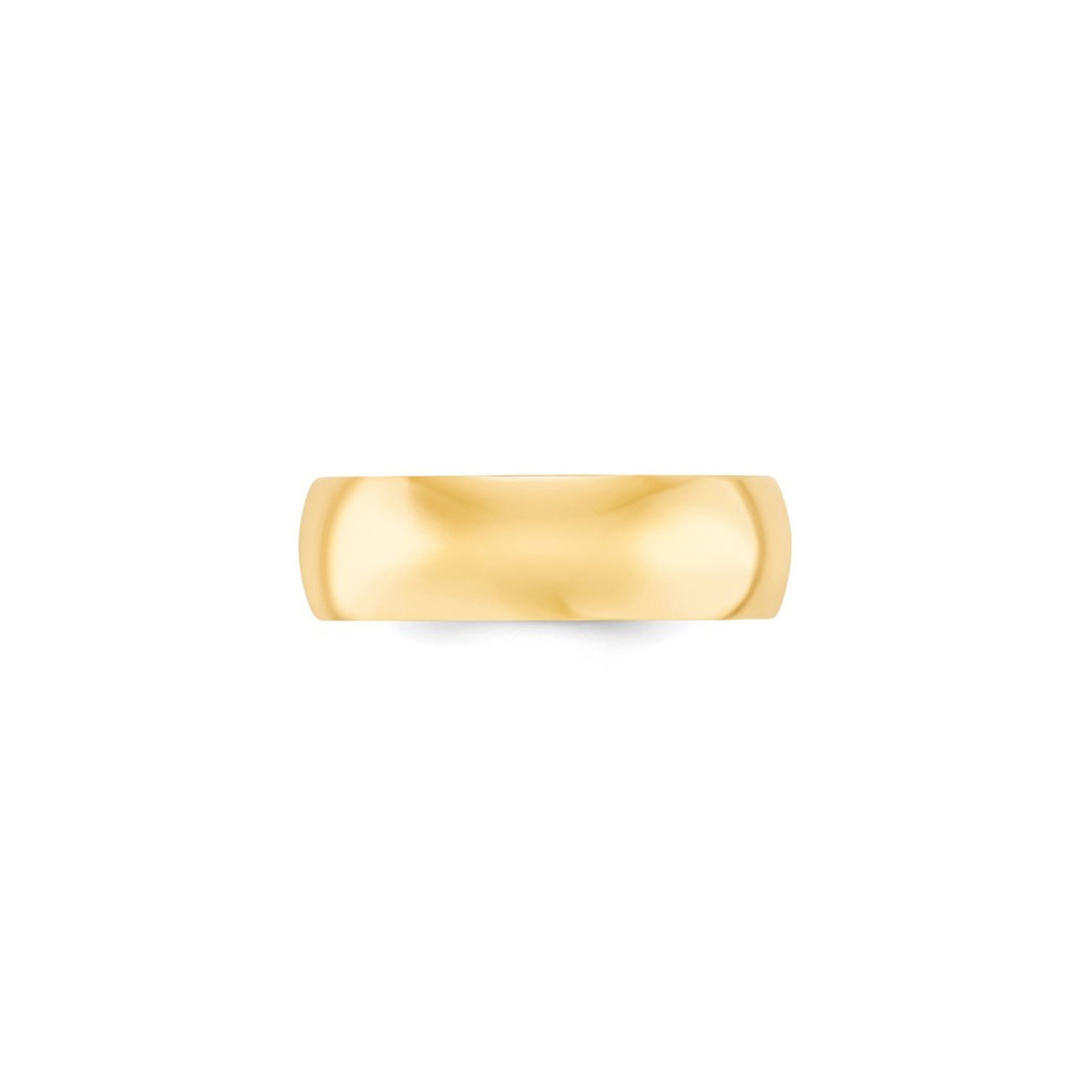 Mens 10K Yellow Gold 7mm Polished Wedding Band Ring