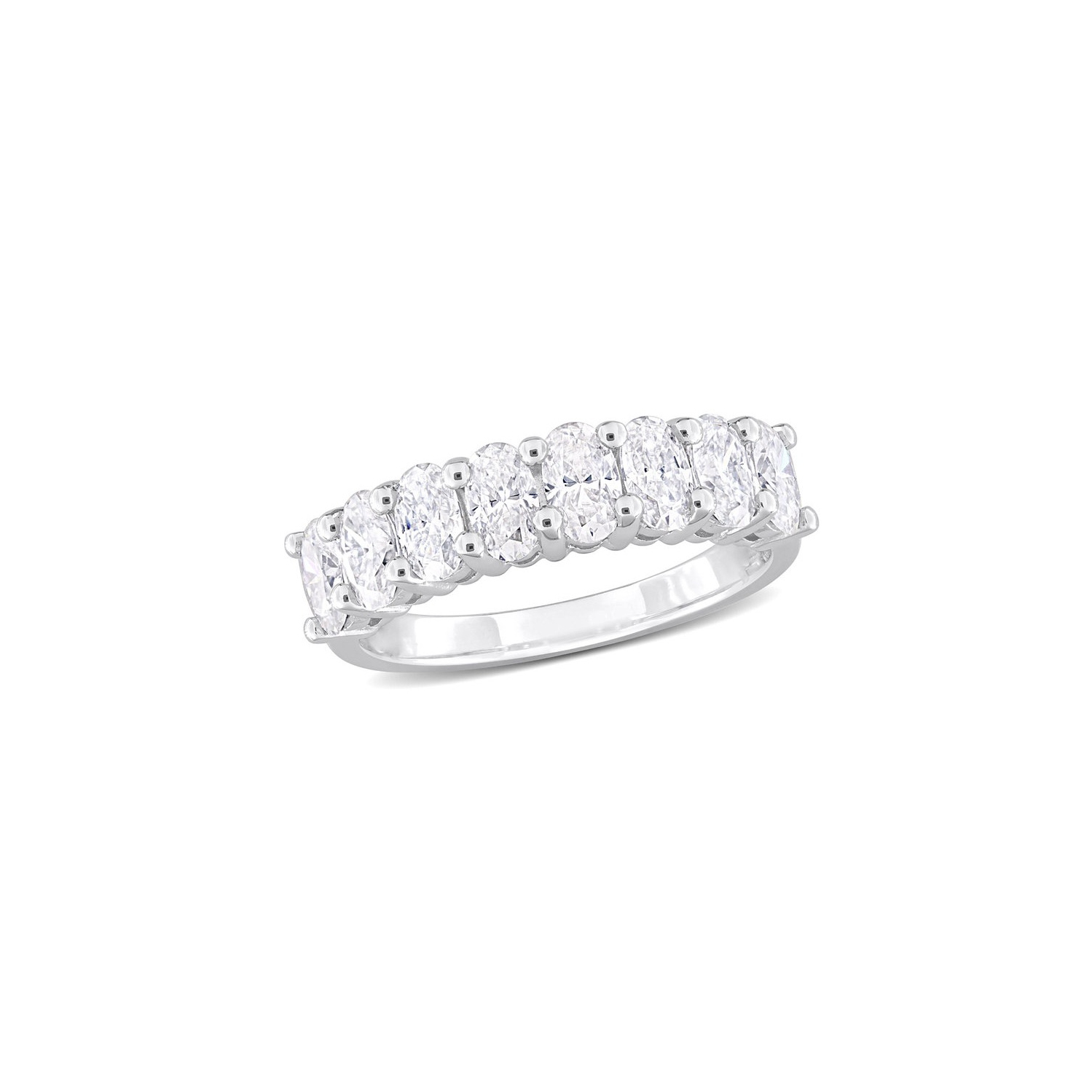 1.60 Carat Lab-Created Moissanite Anniversary Band Ring in Sterling Silver