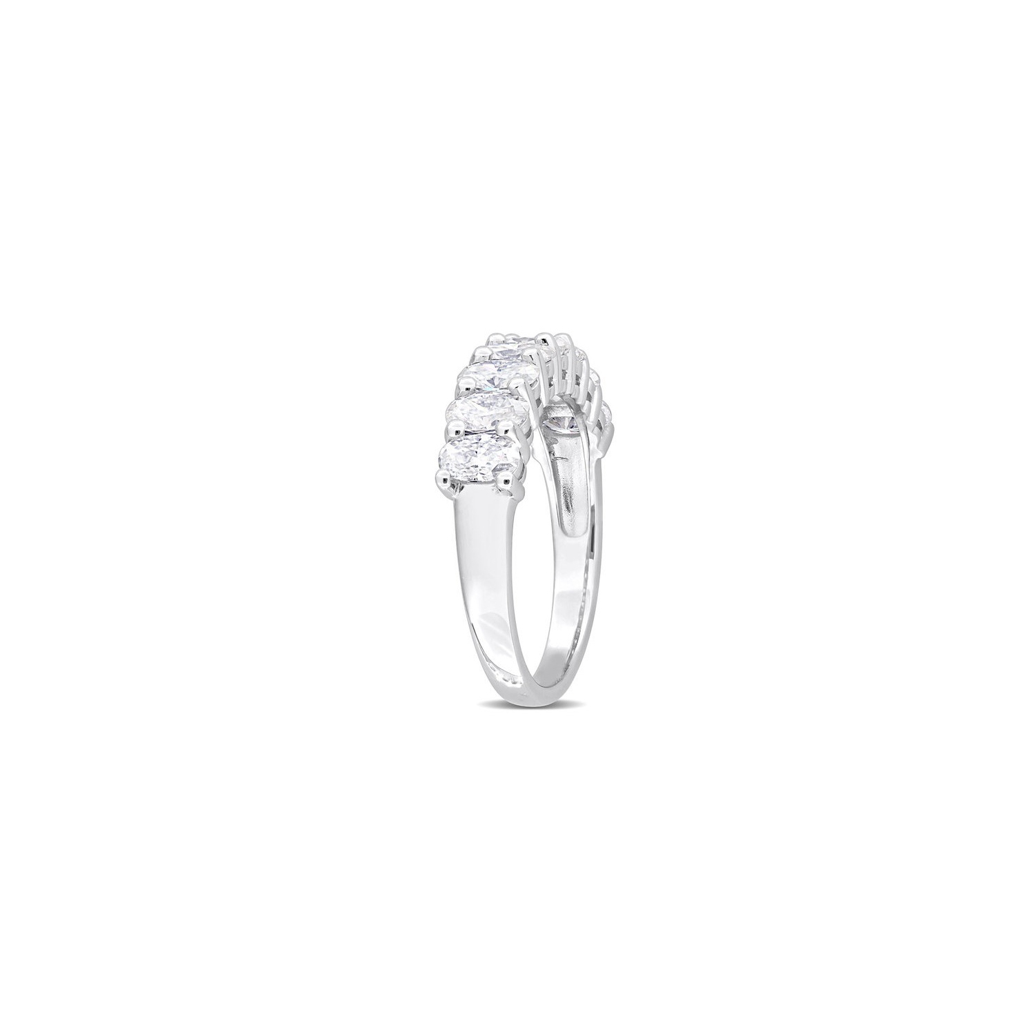 1.60 Carat Lab-Created Moissanite Anniversary Band Ring in Sterling Silver