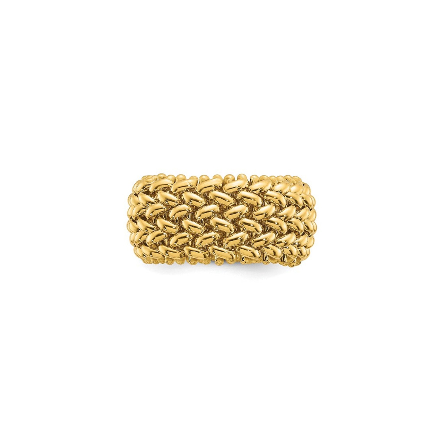 14K Yellow Gold Mesh Ring