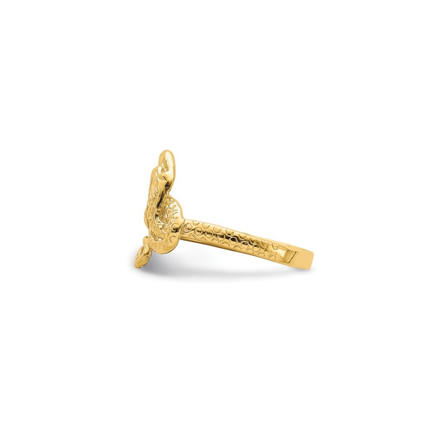 14K Yellow Gold Snake Slither Ring