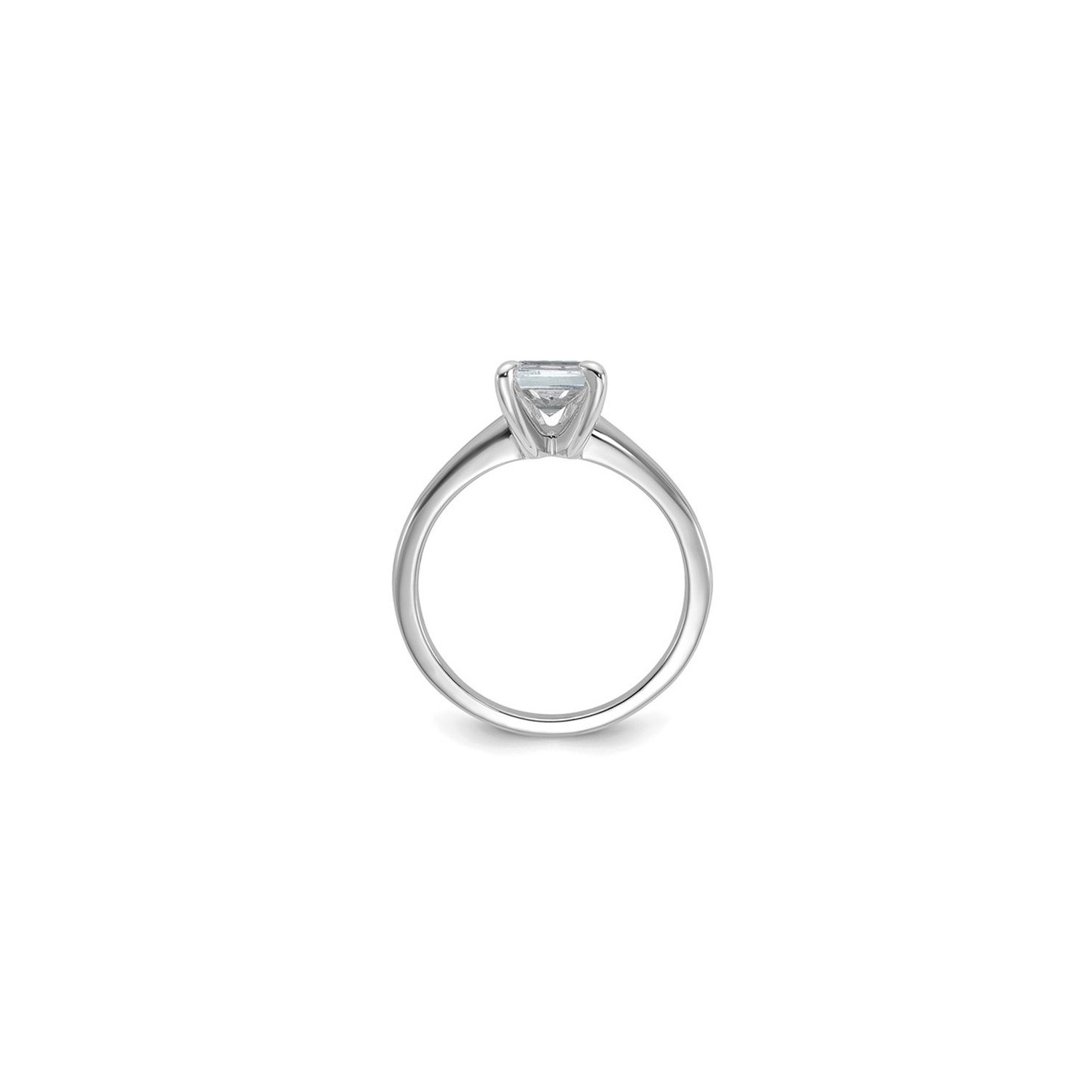 1.50 Carat Emerald-Cut Certified Lab-Grown Diamond Solitaire Engagement Ring in 14K White Gold