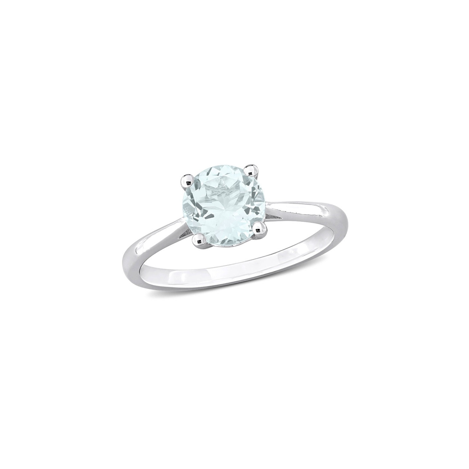 1.15 Carat Aquamarine Solitaire Ring in Sterling Silver