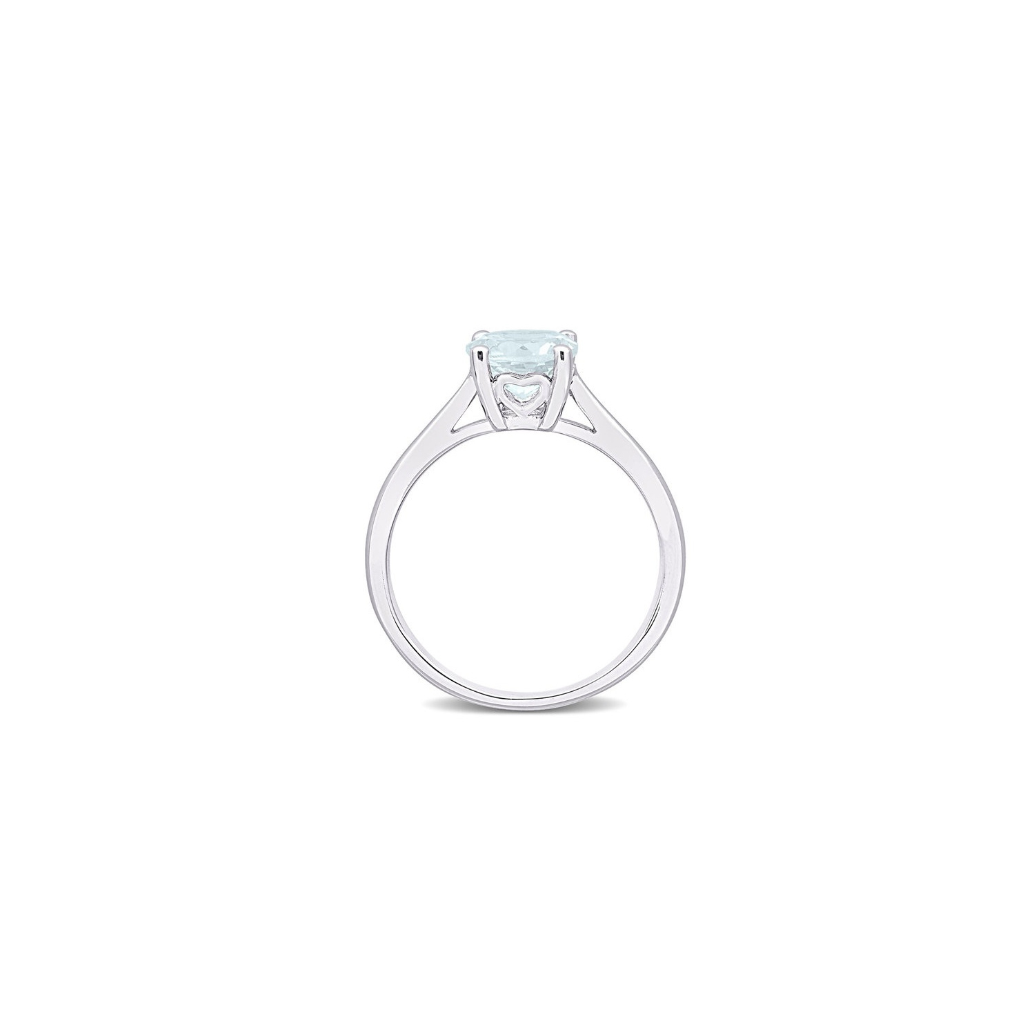 1.15 Carat Aquamarine Solitaire Ring in Sterling Silver