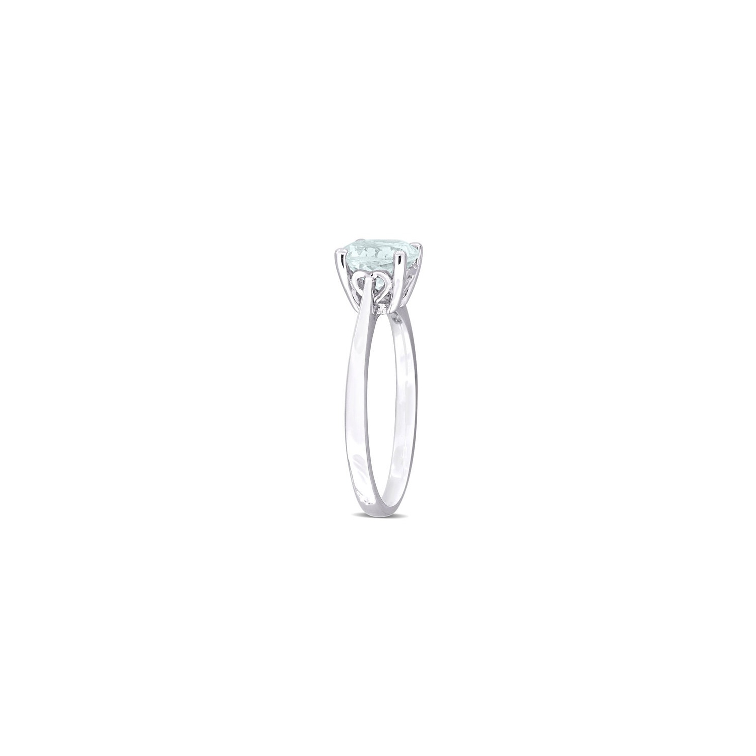 1.15 Carat Aquamarine Solitaire Ring in Sterling Silver