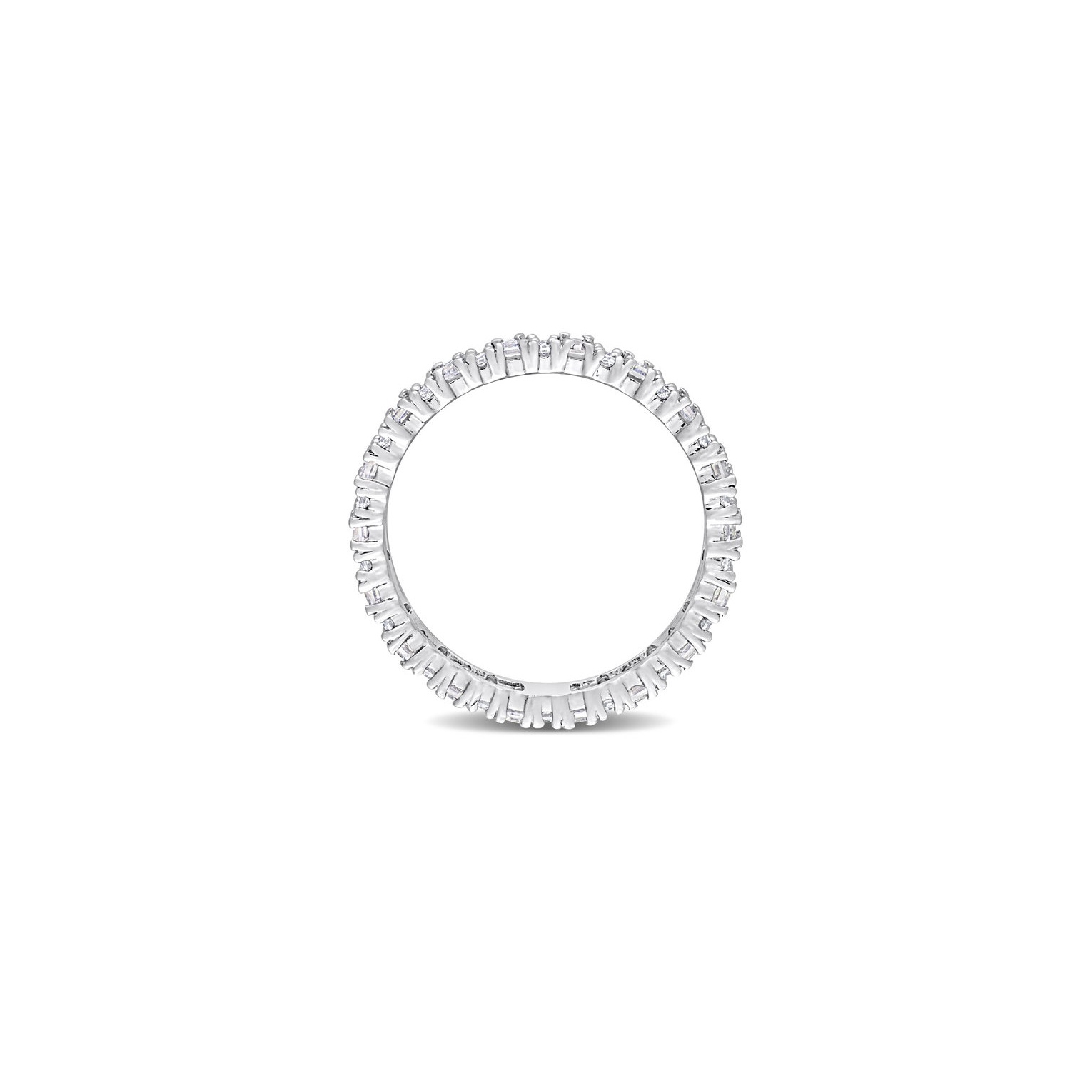 1.53 Carat Lab-Created Moissanite Anniversary Eternity Ring Band in Sterling Silver