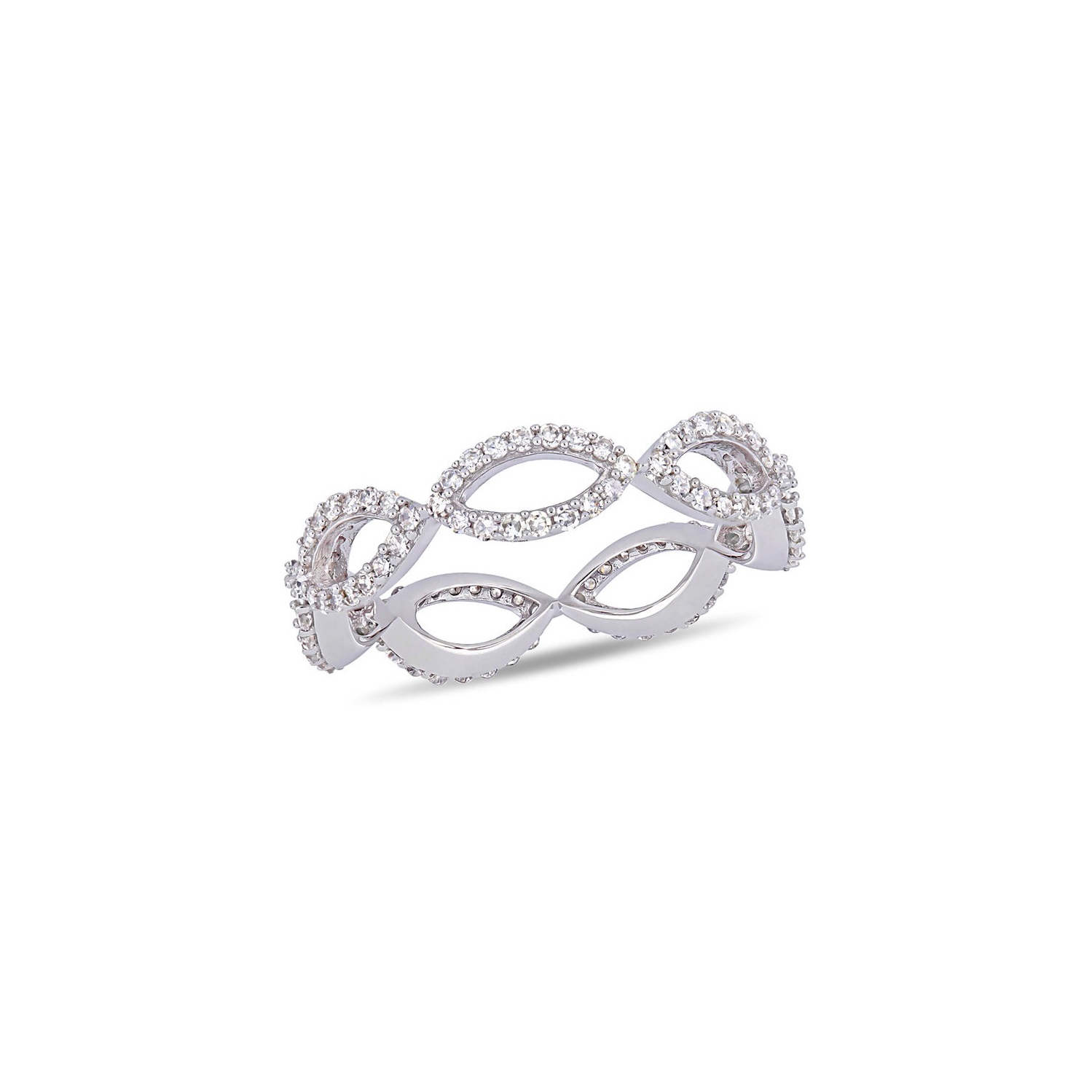 1/2 Carat Diamond Infinity Twist Ring in 14K White Gold