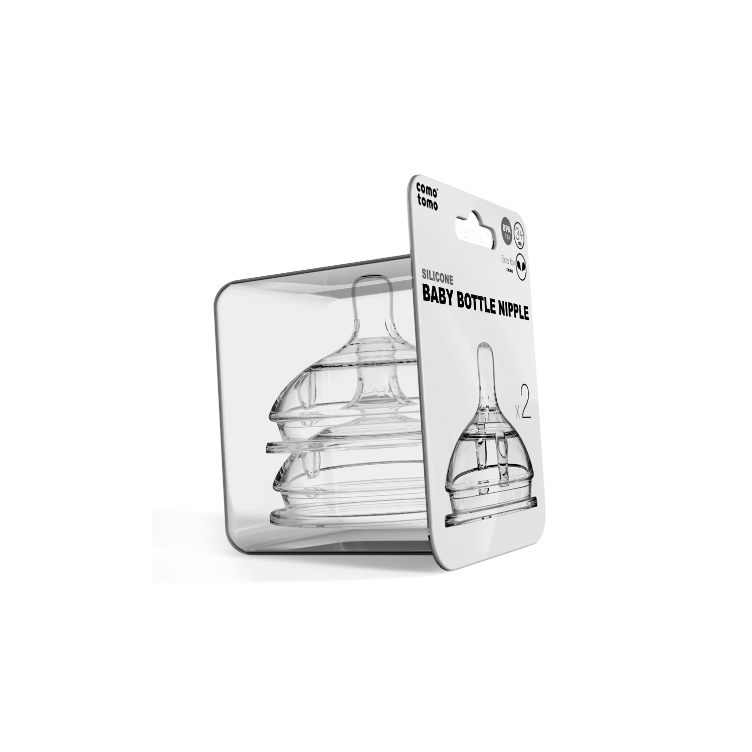 Comotomo Replacement Nipple for Baby Bottles - Variable Flow