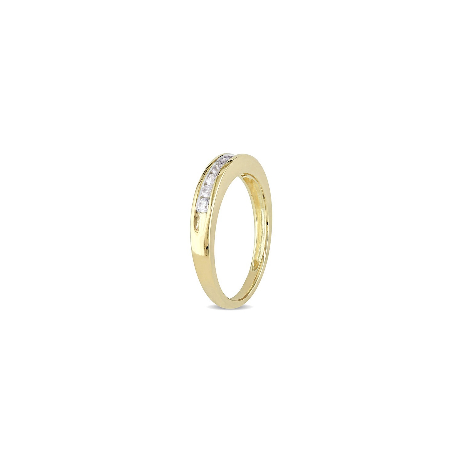 1/4 Carat Diamond Wedding Band Ring in 10K Yellow Gold