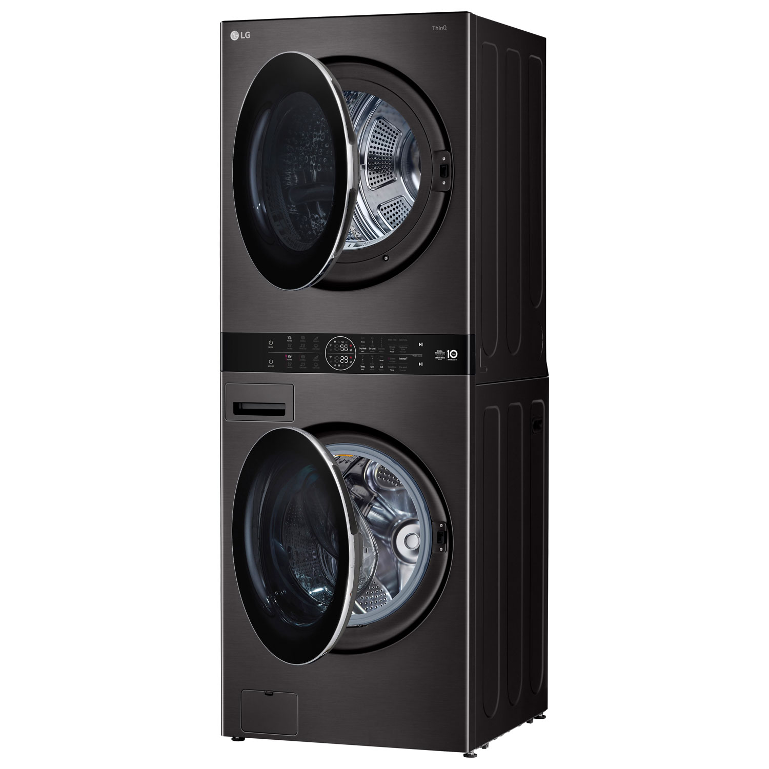 Duo WashTower avec laveuse électrique 5 pi³ et sécheuse de 7,8 pi³ HeatPump de LG - Acier noir