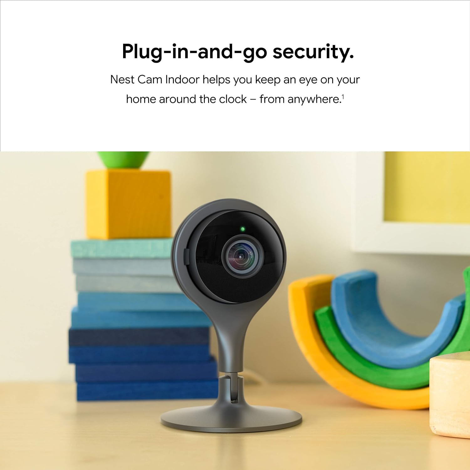 Refurbished: Google Nest Cam Indoor - Wired Indoor Camera for Home Security