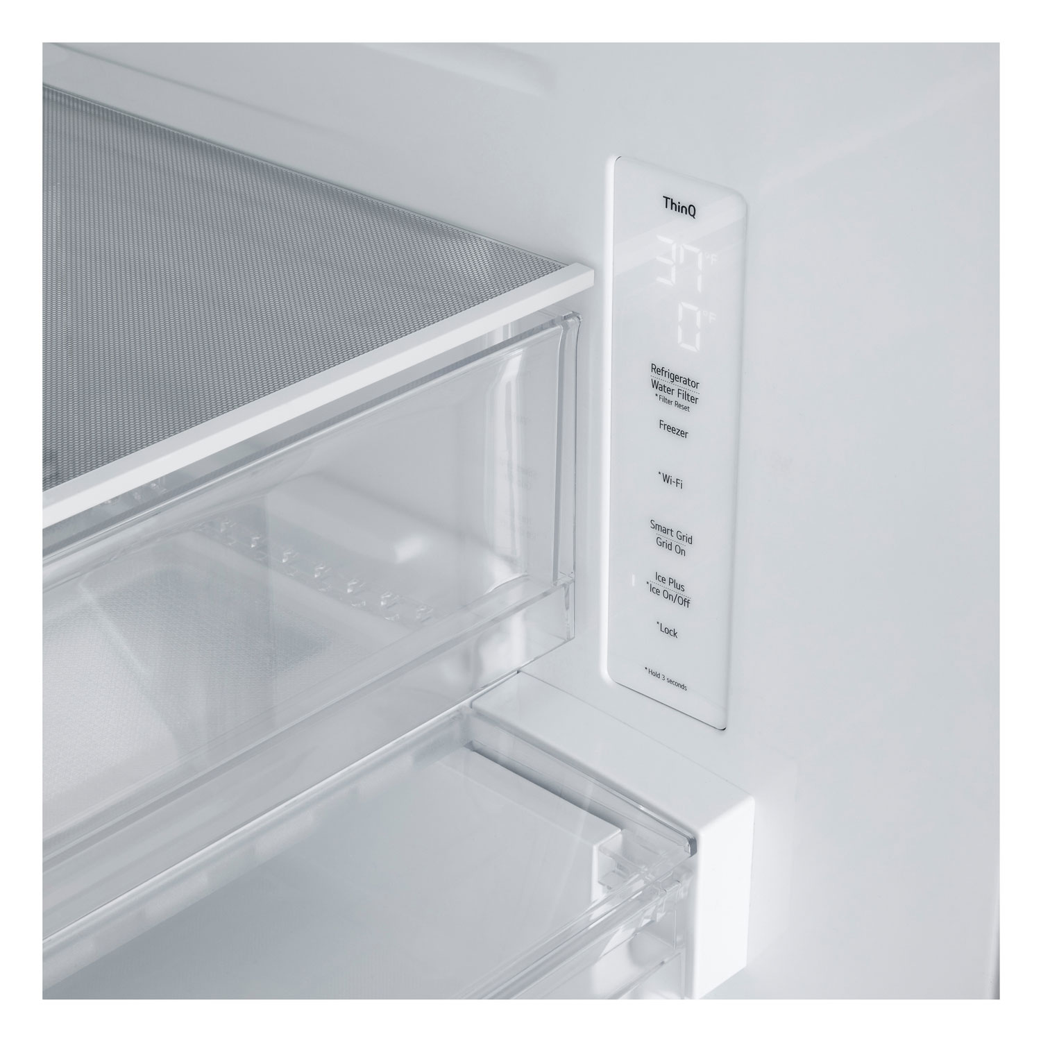Réfrigérateur à deux portes 20,2 pi³ 33 po avec distributeur de glaçons de LG - Inox