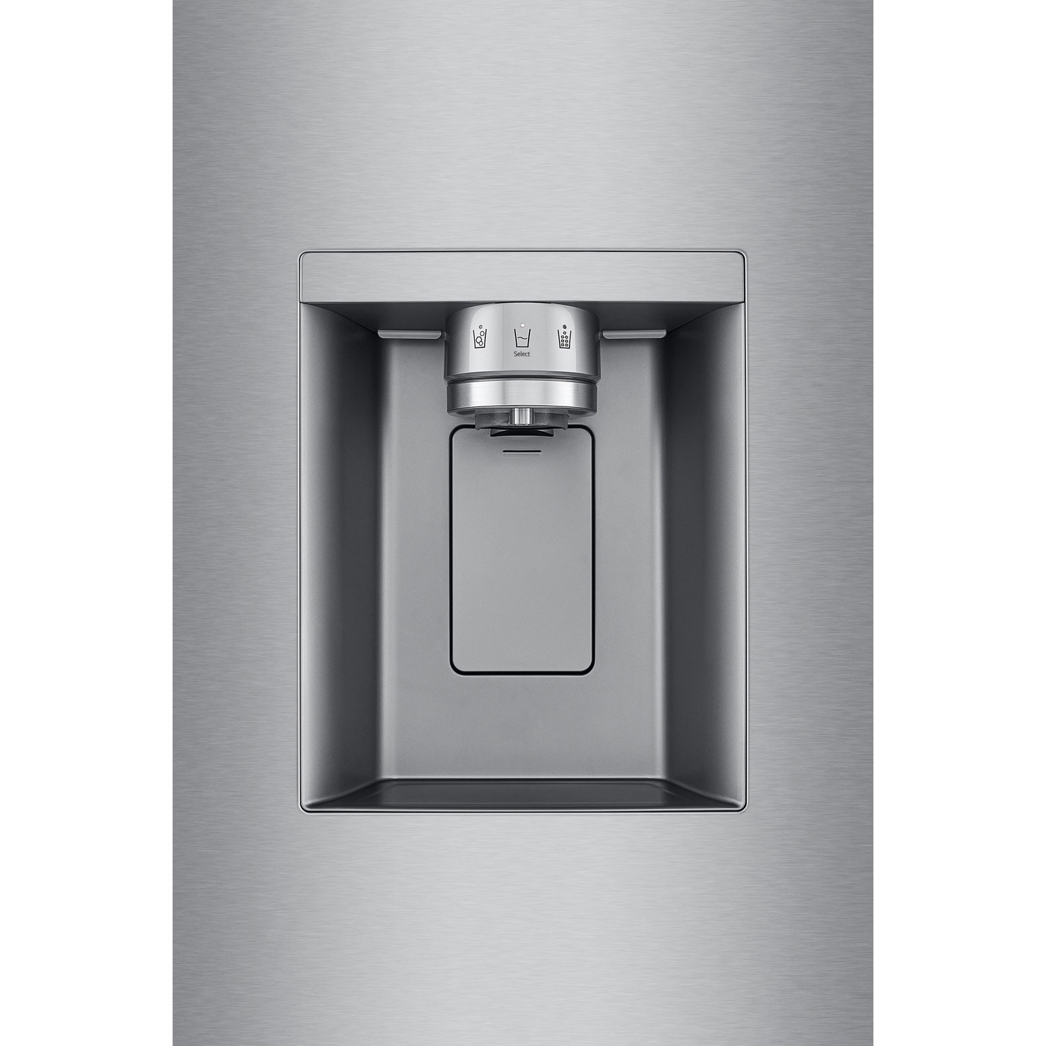 Réfrigérateur à deux portes 20,2 pi³ 33 po avec distributeur de glaçons de LG - Inox