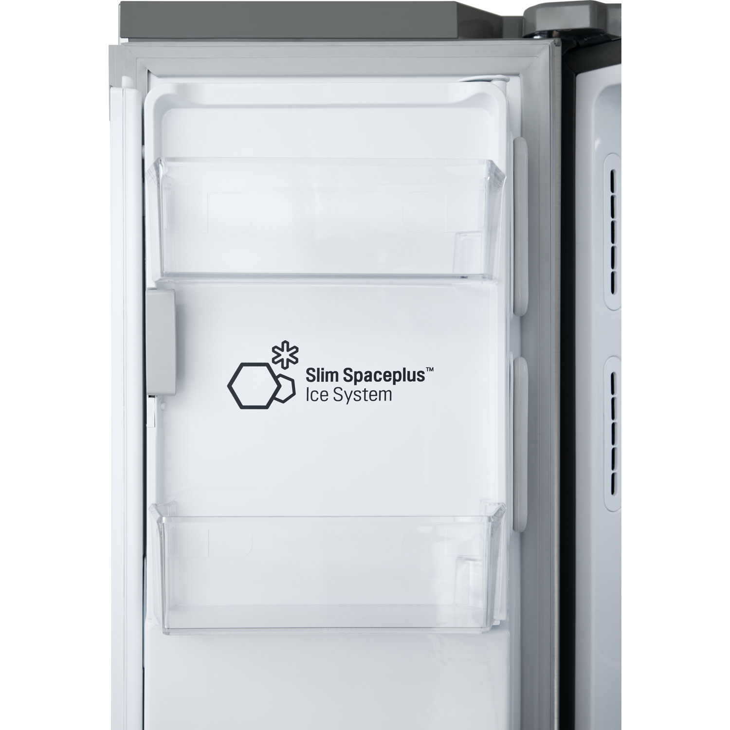 Réfrigérateur à deux portes 20,2 pi³ 33 po avec distributeur de glaçons de LG - Inox