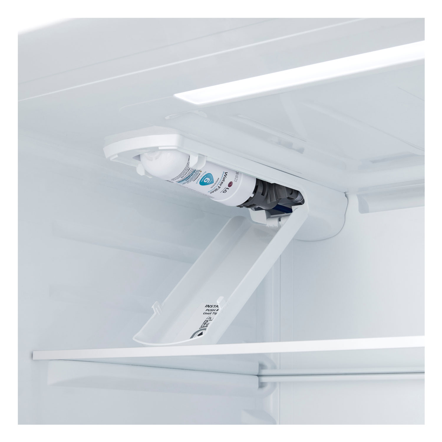 Réfrigérateur à deux portes 20,2 pi³ 33 po avec distributeur de glaçons de LG - Inox