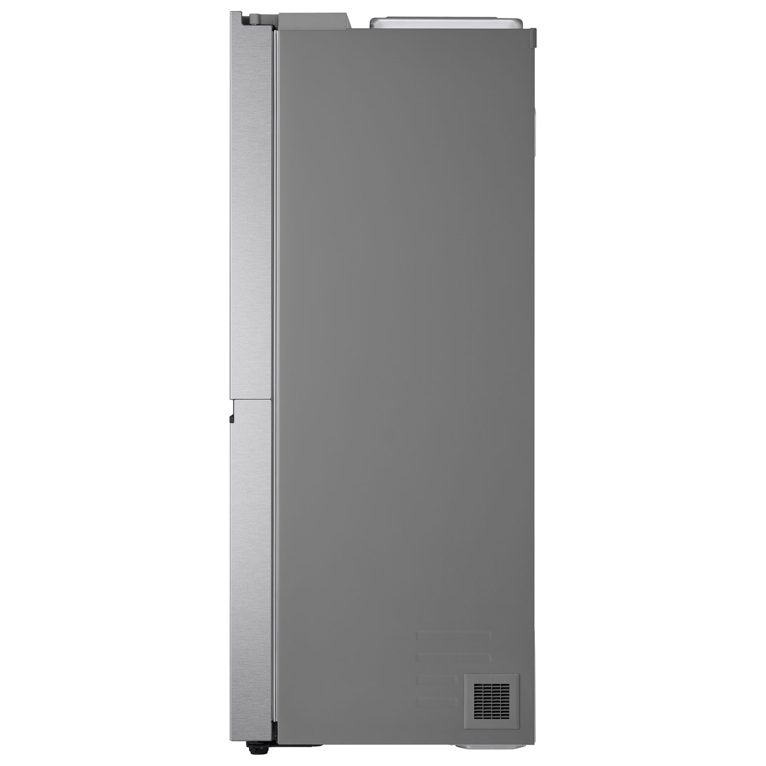 Réfrigérateur à congélateur juxtaposé 22,5 pi³ 36 po avec distributeur d'eau et de glaçons de LG - Sorbet métal