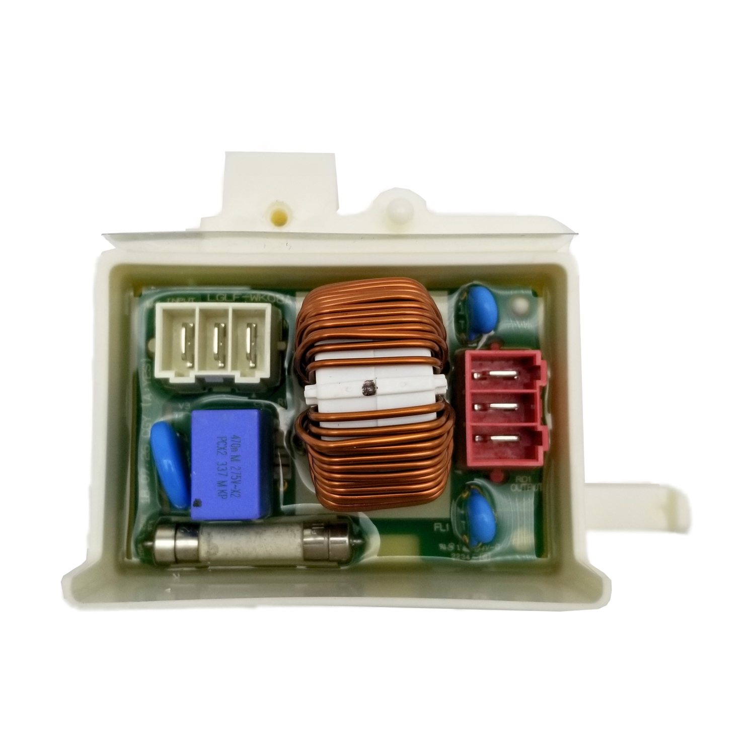 Ensemble de filtre noir pour LAVEUSE ET SÉCHEUSE WKEX200HBA 5,2CF de LG remis à neuf, n° de pièce : Pièce d'origine EAM63891333