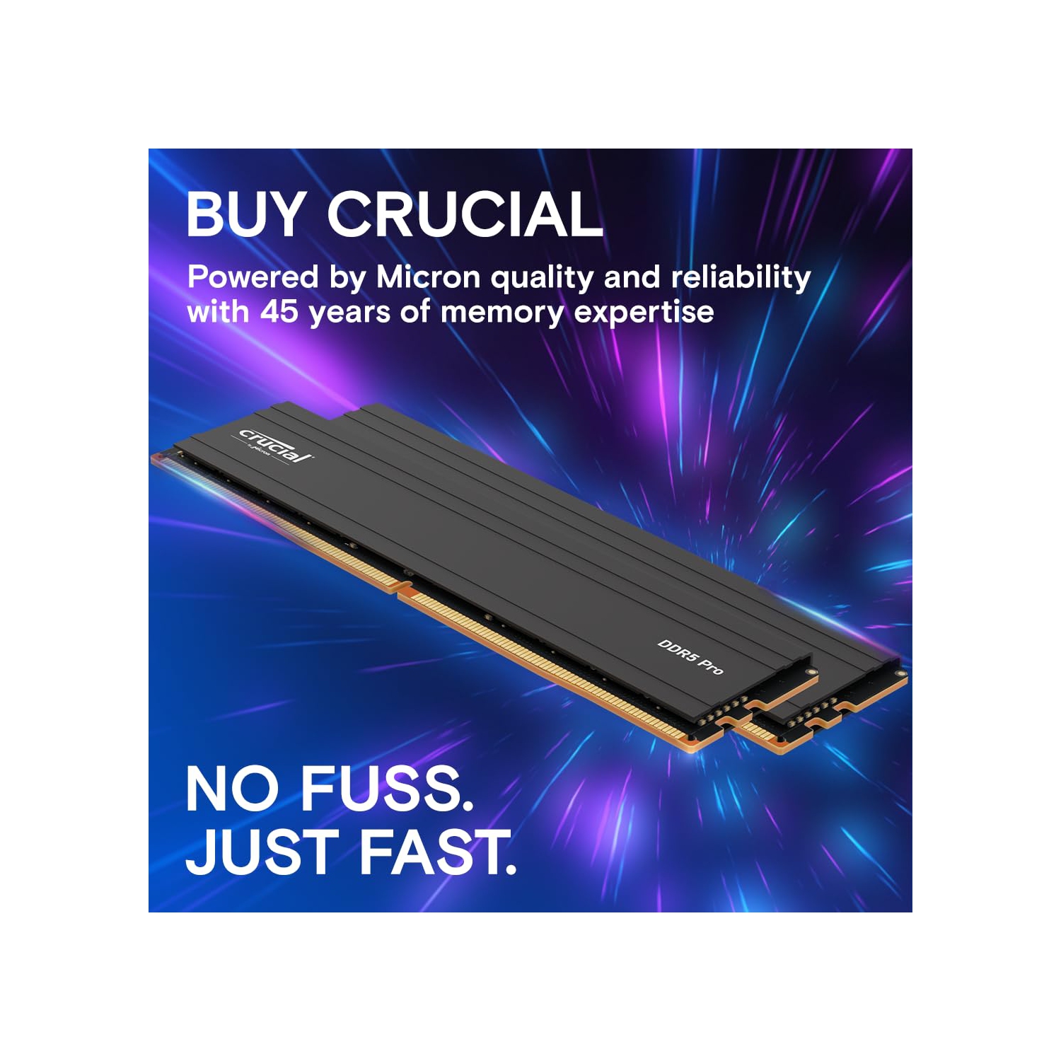 メモリー Crucial Pro 96GB Kit (48GBx2) DDR5-5600 Crucial Pro 96GB DDR5 RAM Kit (2x48GB), 5600MHz (or 5200MHz