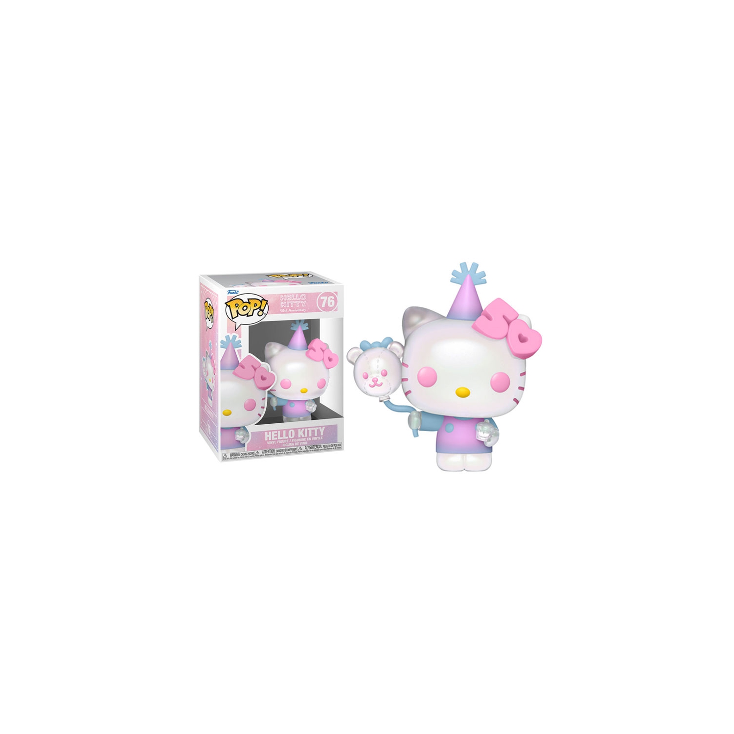 Funko Pop! Sanrio Hello Kitty Vinyl Figure 50th Anniversary Hello Kitty (with Balloon) #76