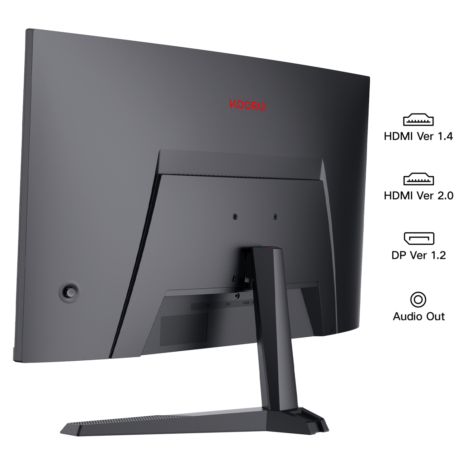 KOORUI 27 inch 2K QHD Curved Gaming Monitor,144Hz 1ms Adpitive