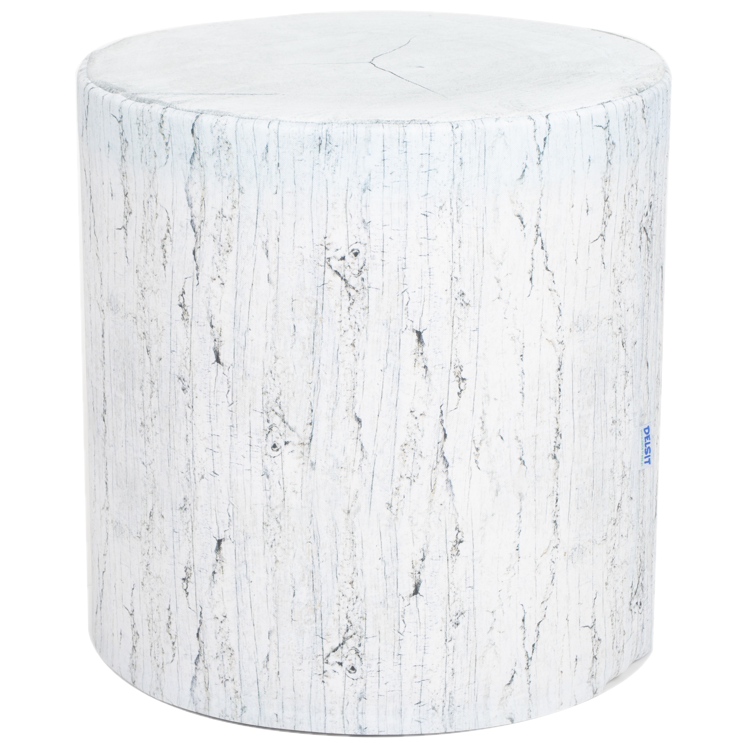 Delsit Pouf and Footstool Ottoman - Waterproof Round Stool for Indoor and Outdoor Use, Room Decor & Furniture with Removable Cover, Made in Europe