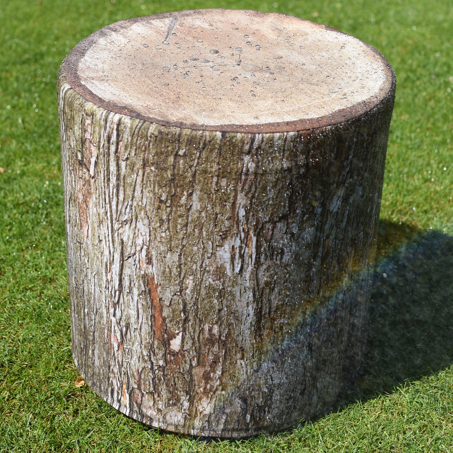 Delsit Pouf and Footstool Ottoman - Waterproof Round Stool for Indoor and Outdoor Use, Room Decor & Furniture with Removable Cover, Made in Europe