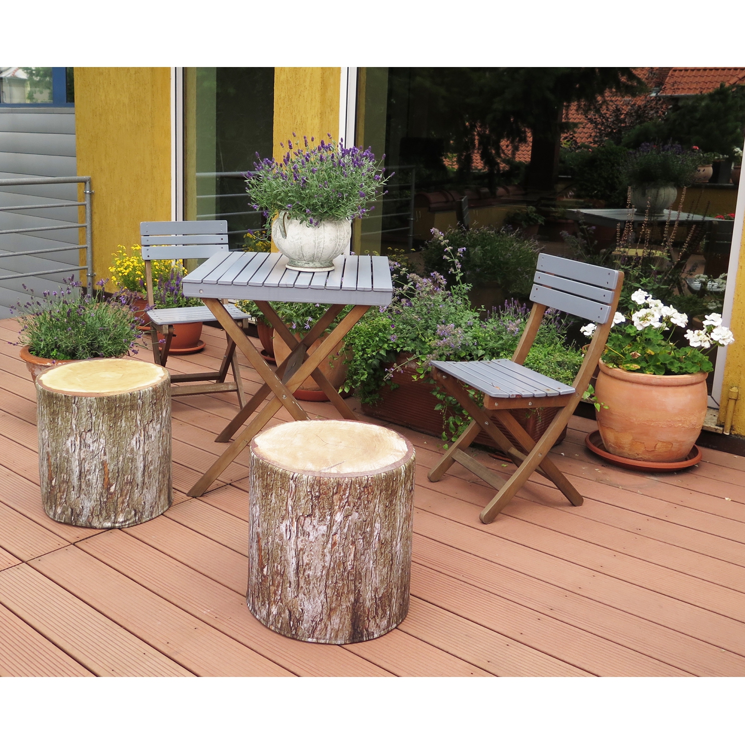 Delsit Pouf and Footstool Ottoman - Waterproof Round Stool for Indoor and Outdoor Use, Room Decor & Furniture with Removable Cover, Made in Europe