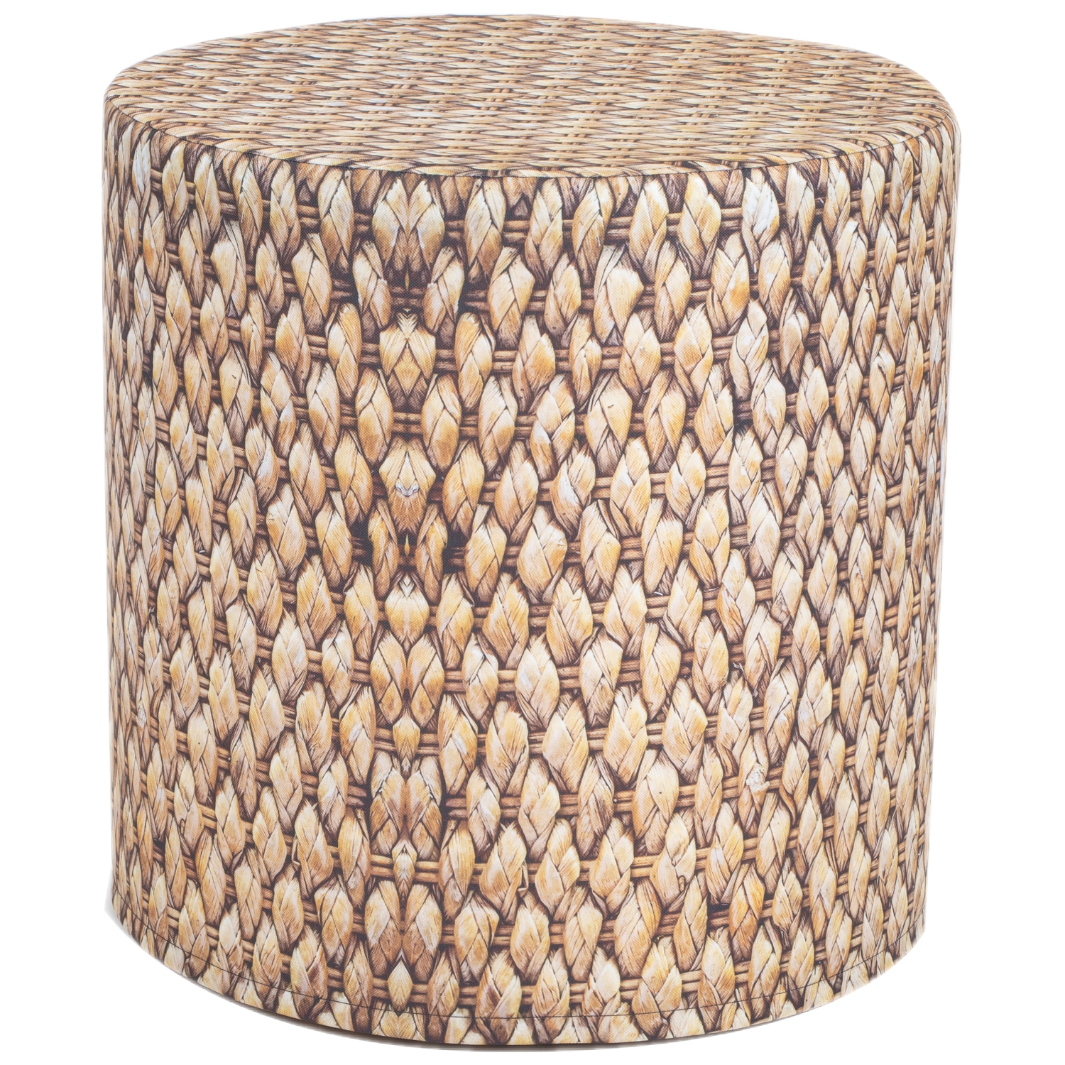 Delsit Pouf and Footstool Ottoman - Waterproof Round Stool for Indoor and Outdoor Use, Room Decor & Furniture with Removable Cover, Made in Europe
