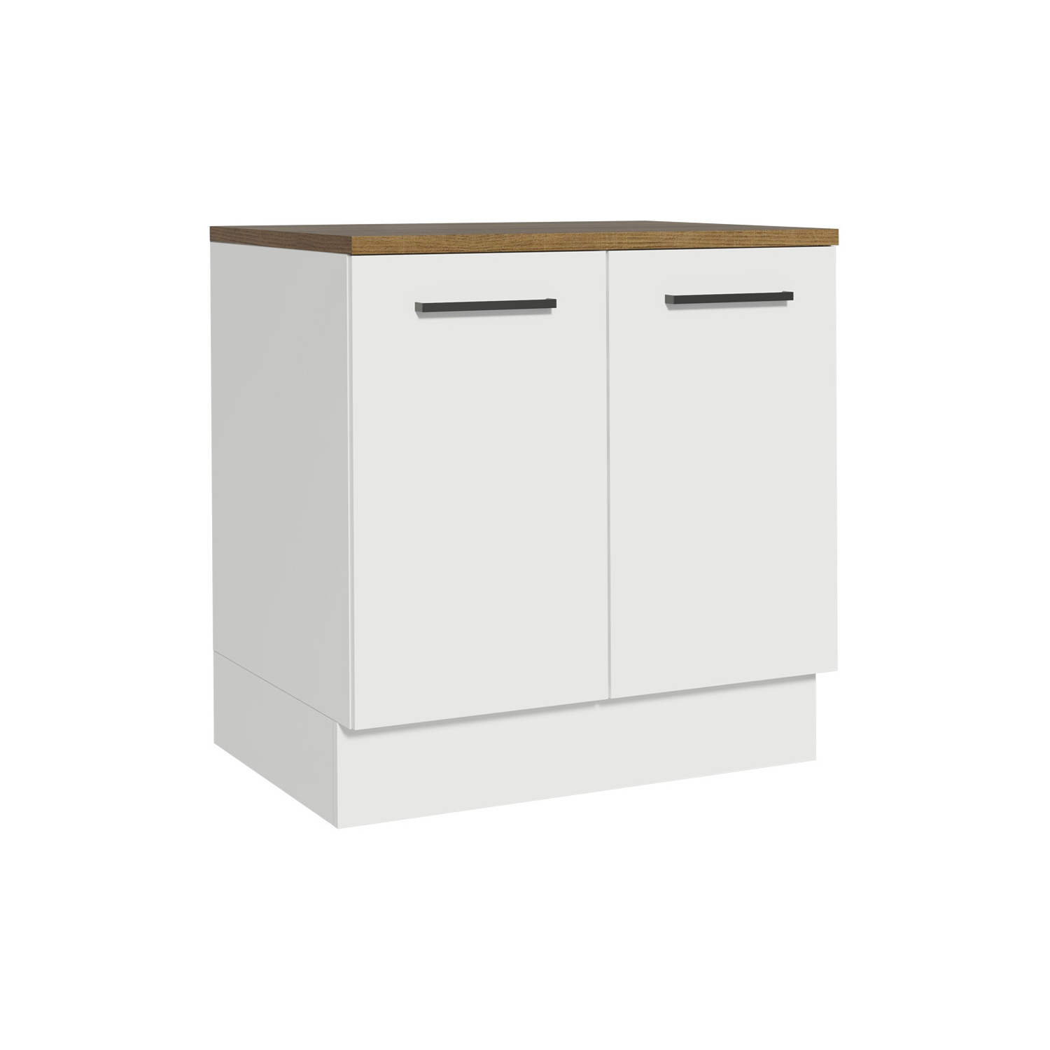 Madesa Hazel Kitchen Base Storage Cabinet with 2 Doors and Shelves 31 Inch Organization Unit for Pantry - White