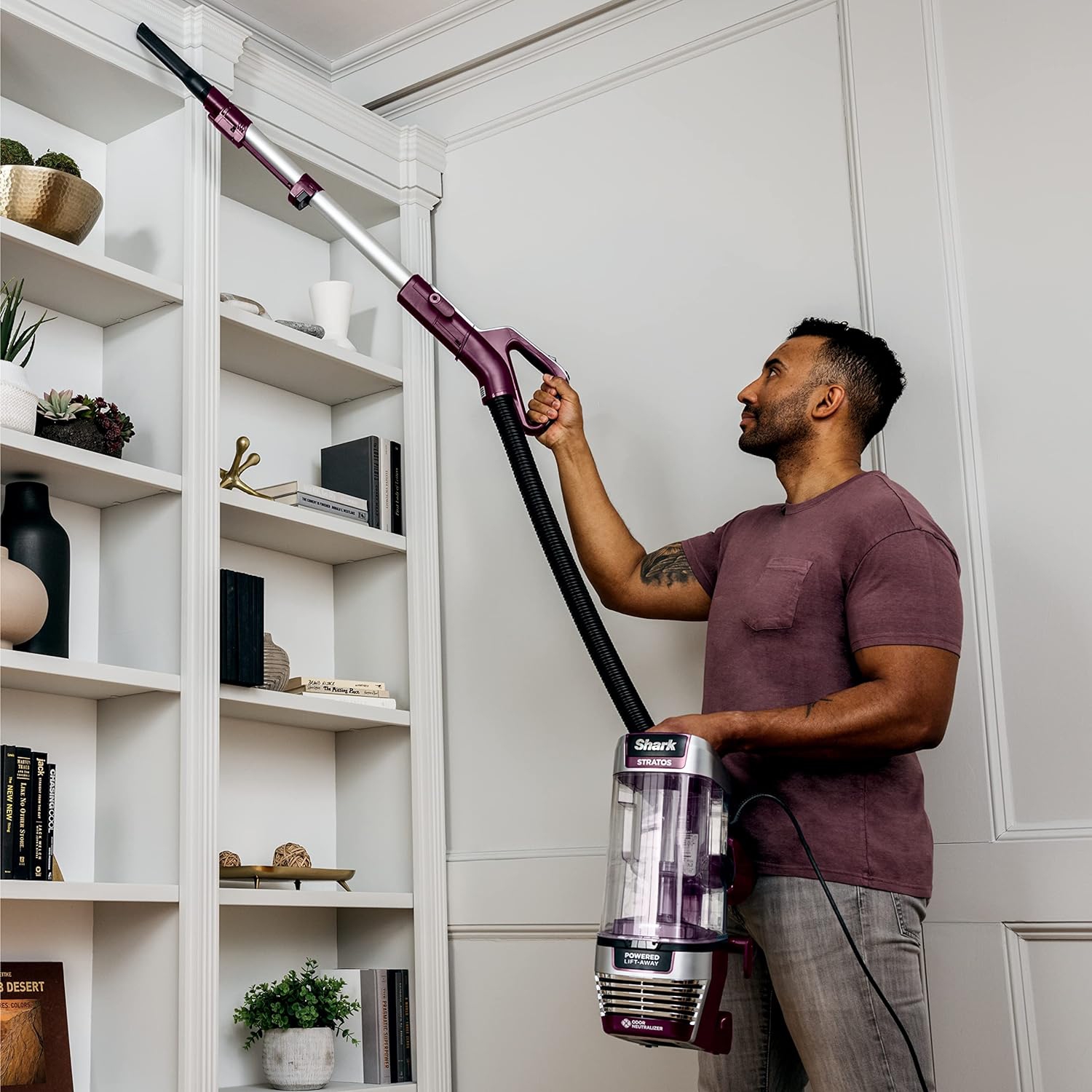 Shark AZ3000C Stratos Upright Vacuum with DuoClean® PowerFins™ HairPro™, Powered Lift-Away®, Self-Cleaning Brushroll