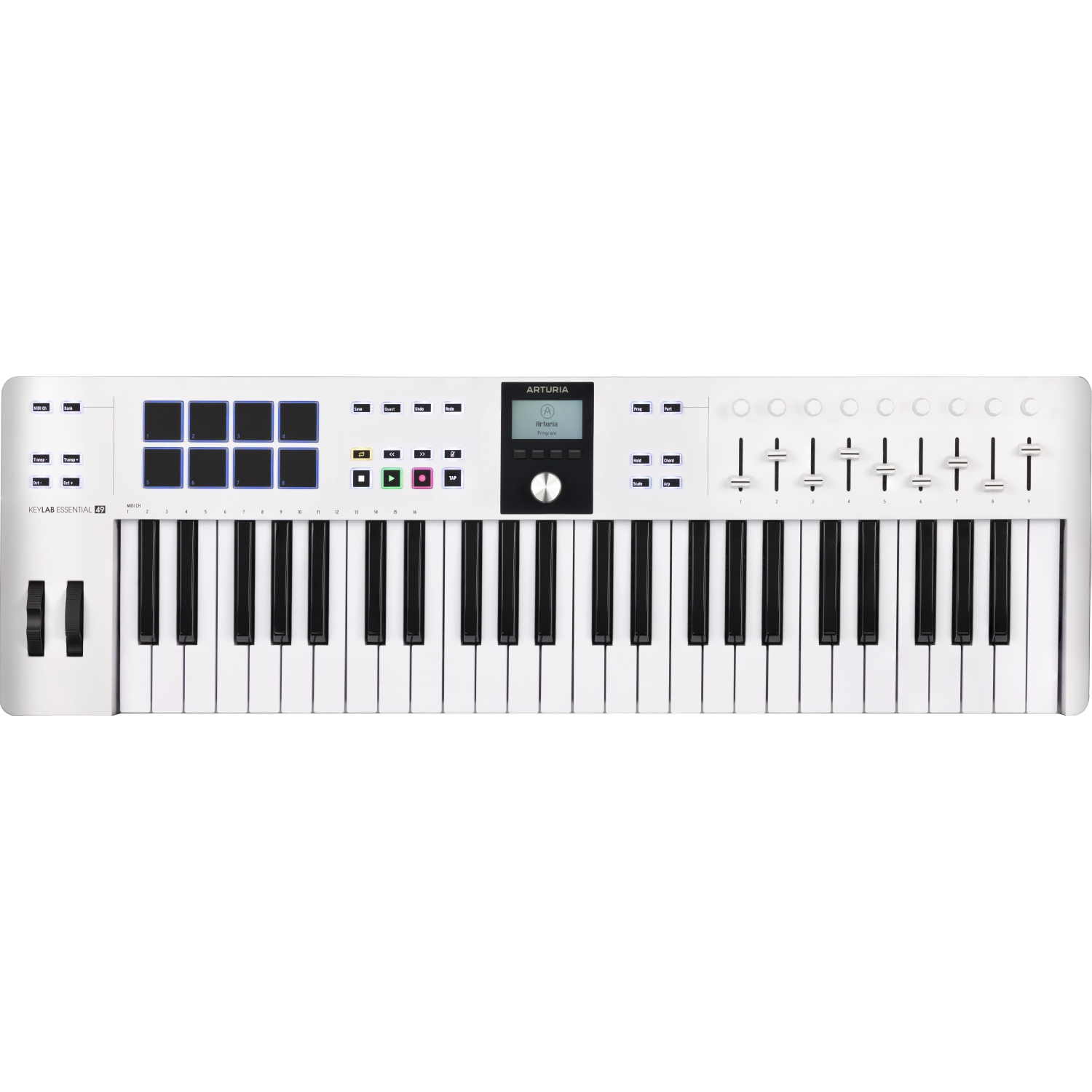 Arturia Keylab Essential 49 MK3 Universal MIDI Controller - White 