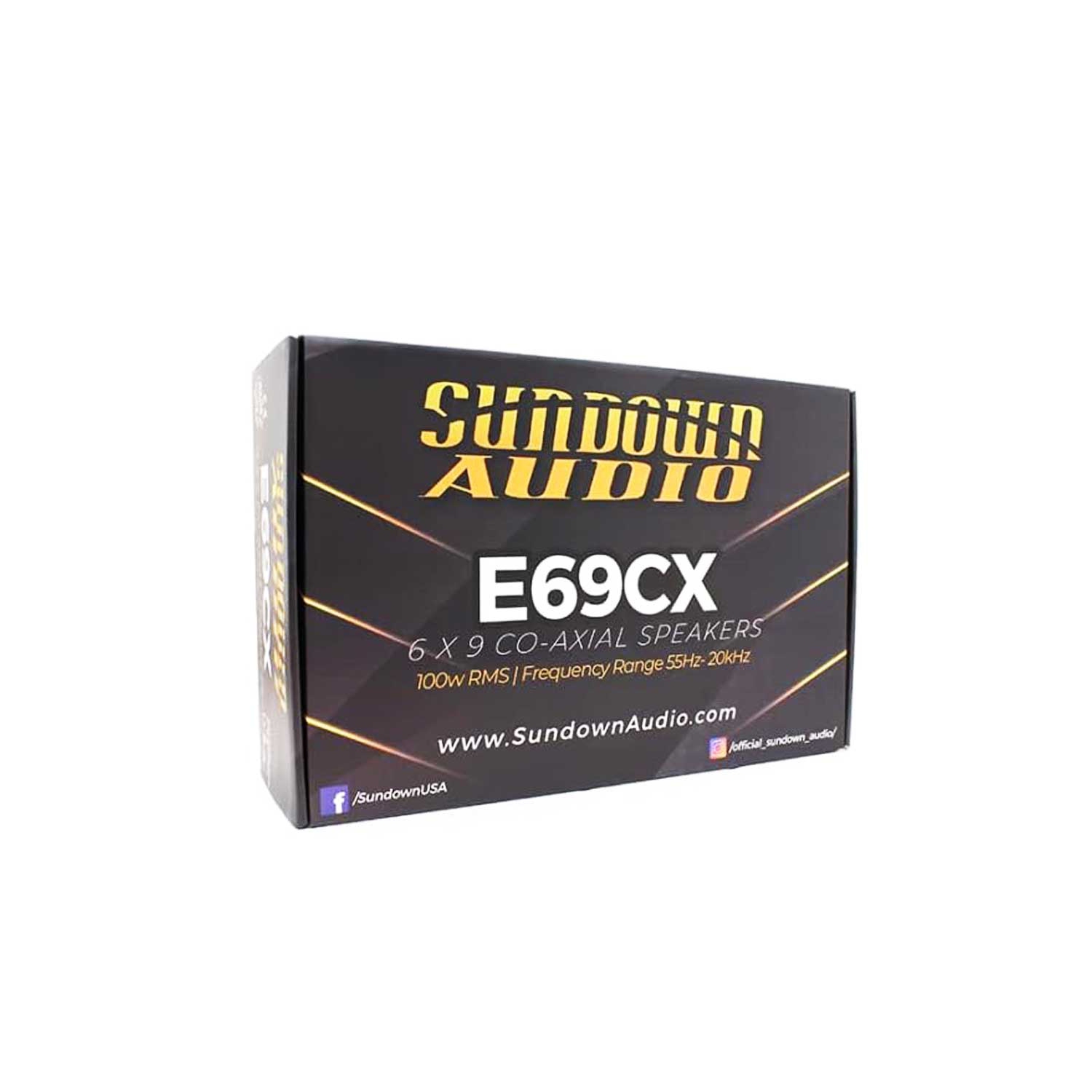 Sundown Audio E-69CX 6" x 9" 2-Way 100W RMS 4-Ohms Coaxial Car Speakers