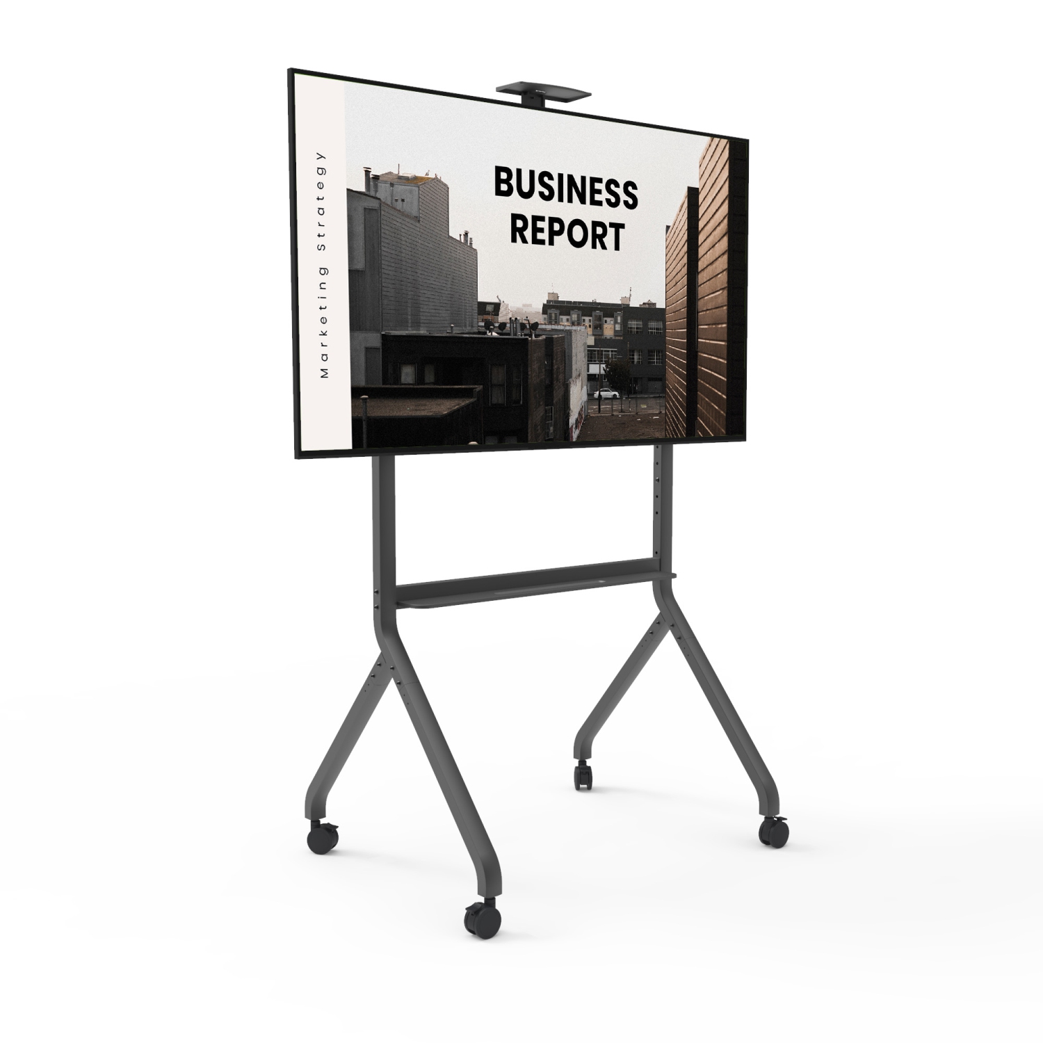 Kanto MTP100 Heavy Duty Height Adjustable Rolling TV Stand for 55" - 100" Screens