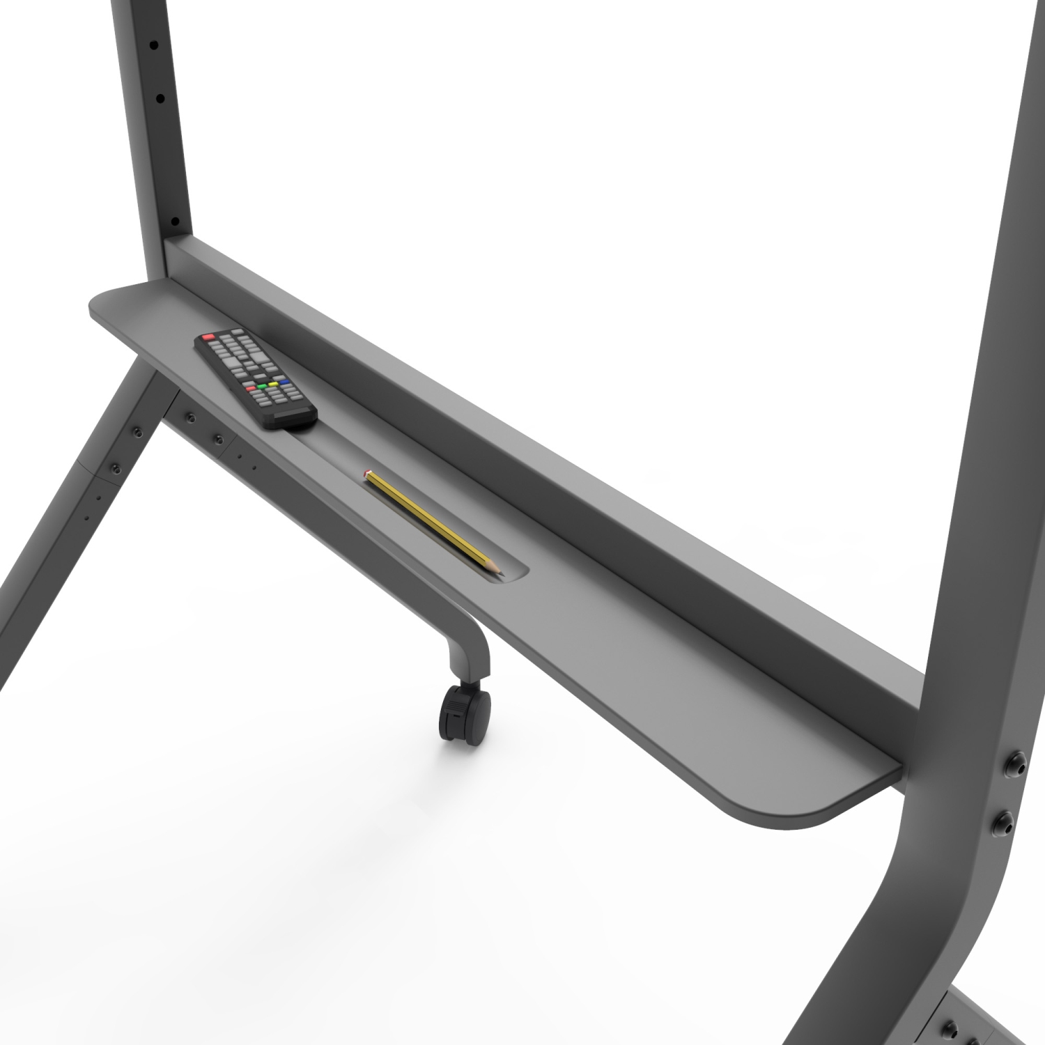 Kanto MTP100 Heavy Duty Height Adjustable Rolling TV Stand for 55" - 100" Screens