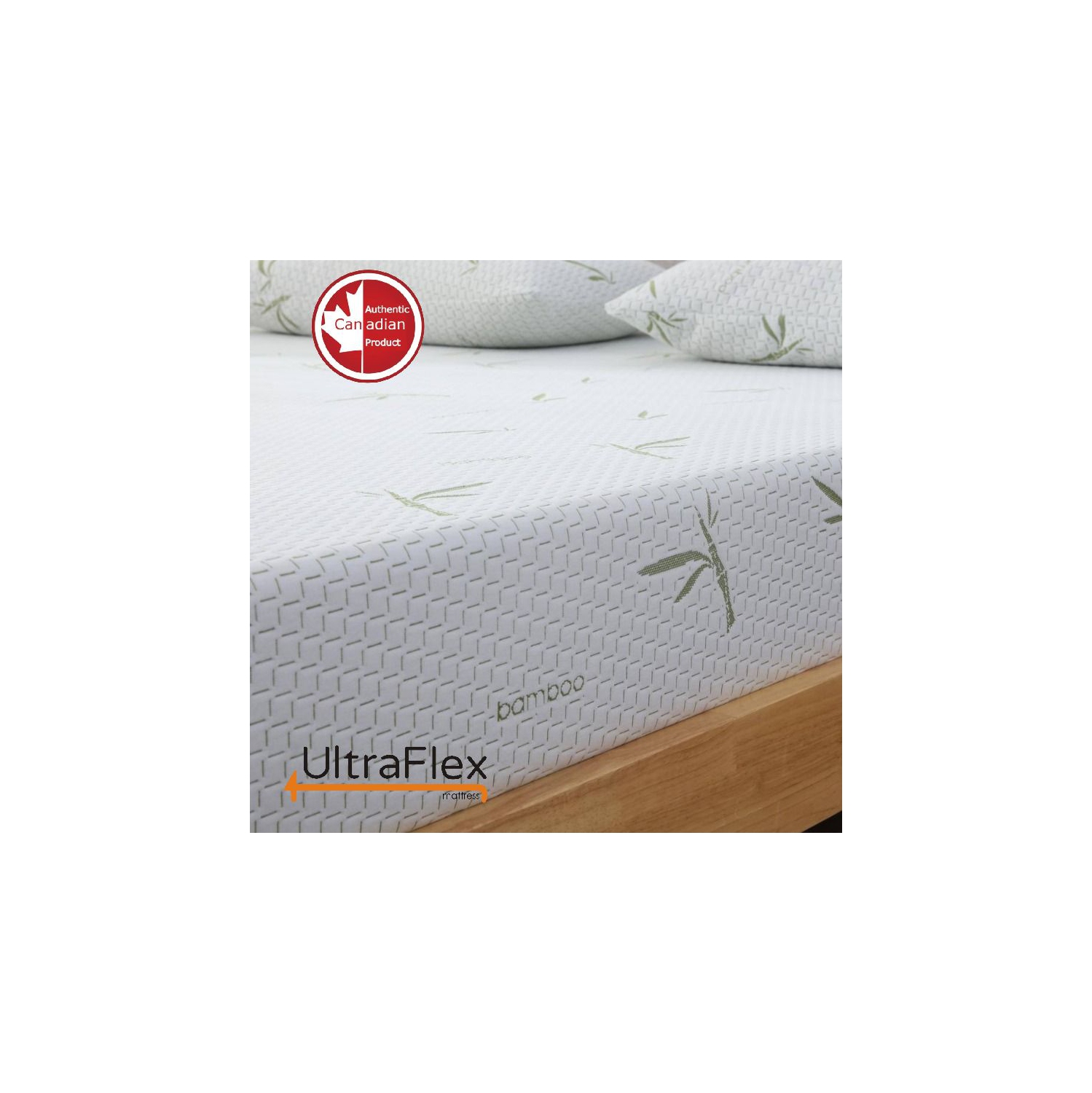UltraFlex EasySleep Mattress- Canadian-Made Medium Firm Gel Infused Reversible Comfort, Pressure Relief, Bamboo Cover, CertiPUR-US® Certified Foam,