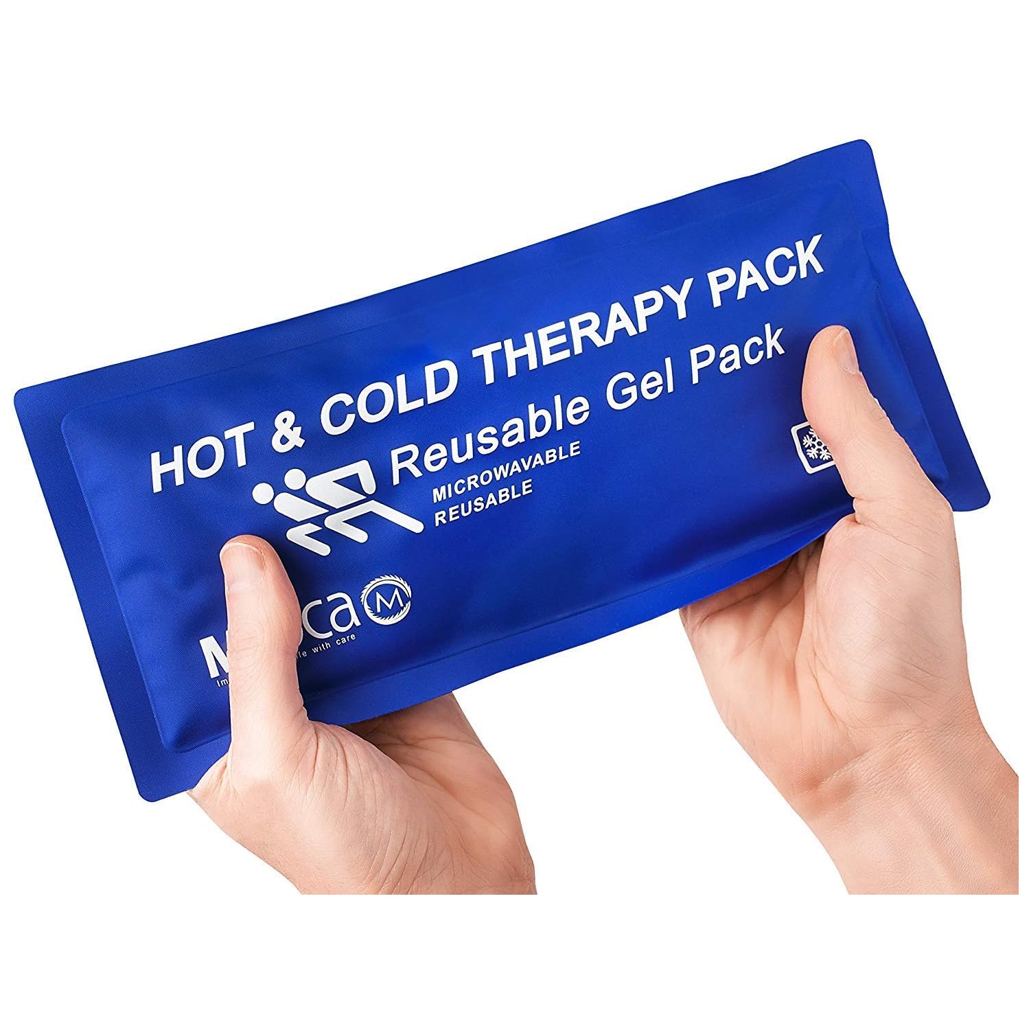 Reusable Hot Cold Compress for Pain Relief - 5" x 10", Soft & Comfortable Ice Pack for Injuries, Recovery, Knee, Shoulder Pain, Sprains, Migraines,