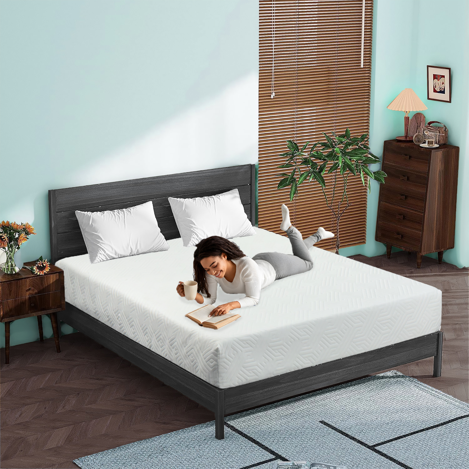 Matelas en mousse confortable moyennement ferme de 7 po Canadian Maxima de ViscoLogic - - Ensemble de 2 matelas en mousse certifiée CertiPUR-US®