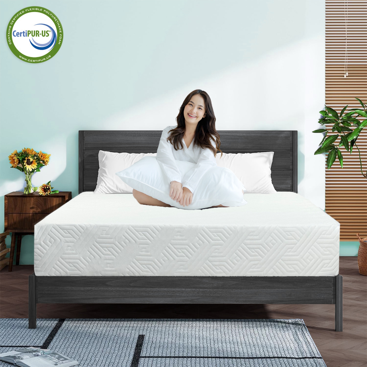 Matelas en mousse confortable moyennement ferme de 7 po Canadian Maxima de ViscoLogic - - Ensemble de 2 matelas en mousse certifiée CertiPUR-US®