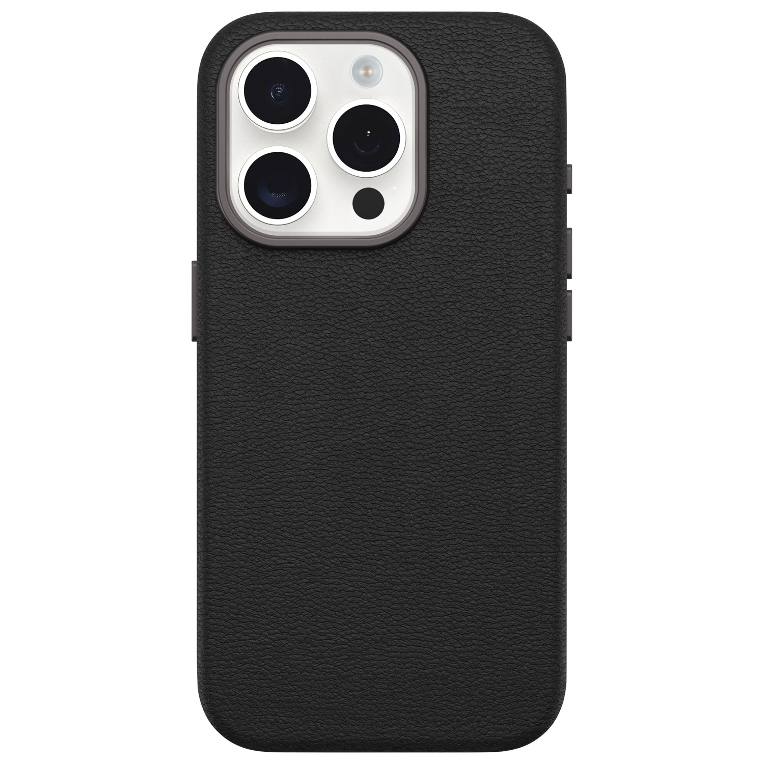 Étui rigide ajusté en cuir de cactus Symmetry d'OtterBox pour iPhone 15 Pro - Noir