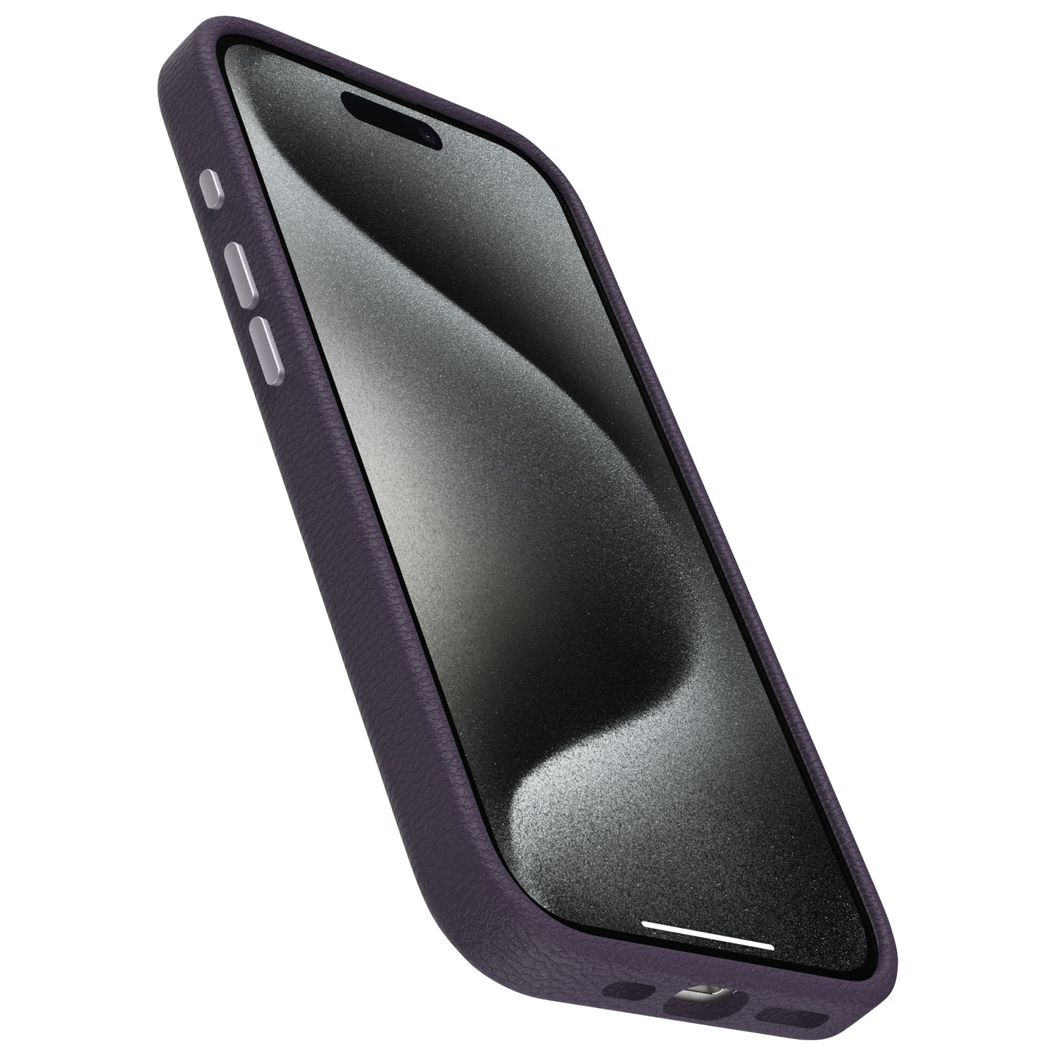 OtterBox Symmetry Cactus Leather Fitted Hard Shell Case for iPhone 15 Pro - Purple