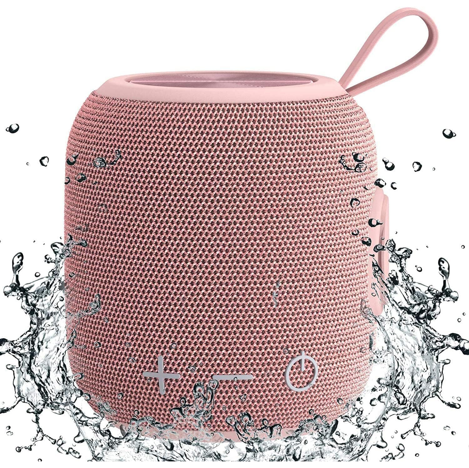 Bluetooth Speaker Wireless Bluetooth 5.0, Mini Portable Speakers 360 HD Surround Sound Stereo IPX7 Waterproof for Inside and Outdoor Speaker Pink