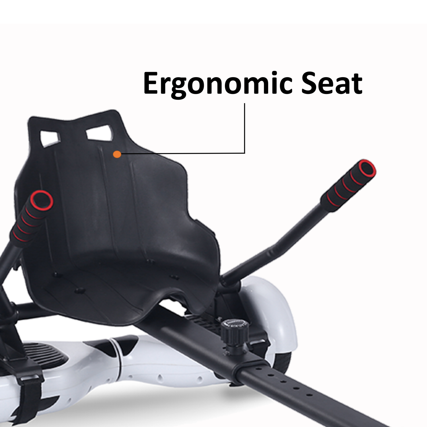 Planche gyroscopique à roue clignotante BIIST à fixer au kart réglable et accessoires de siège pour planche gyroscopique Go Kart pour tous les âges