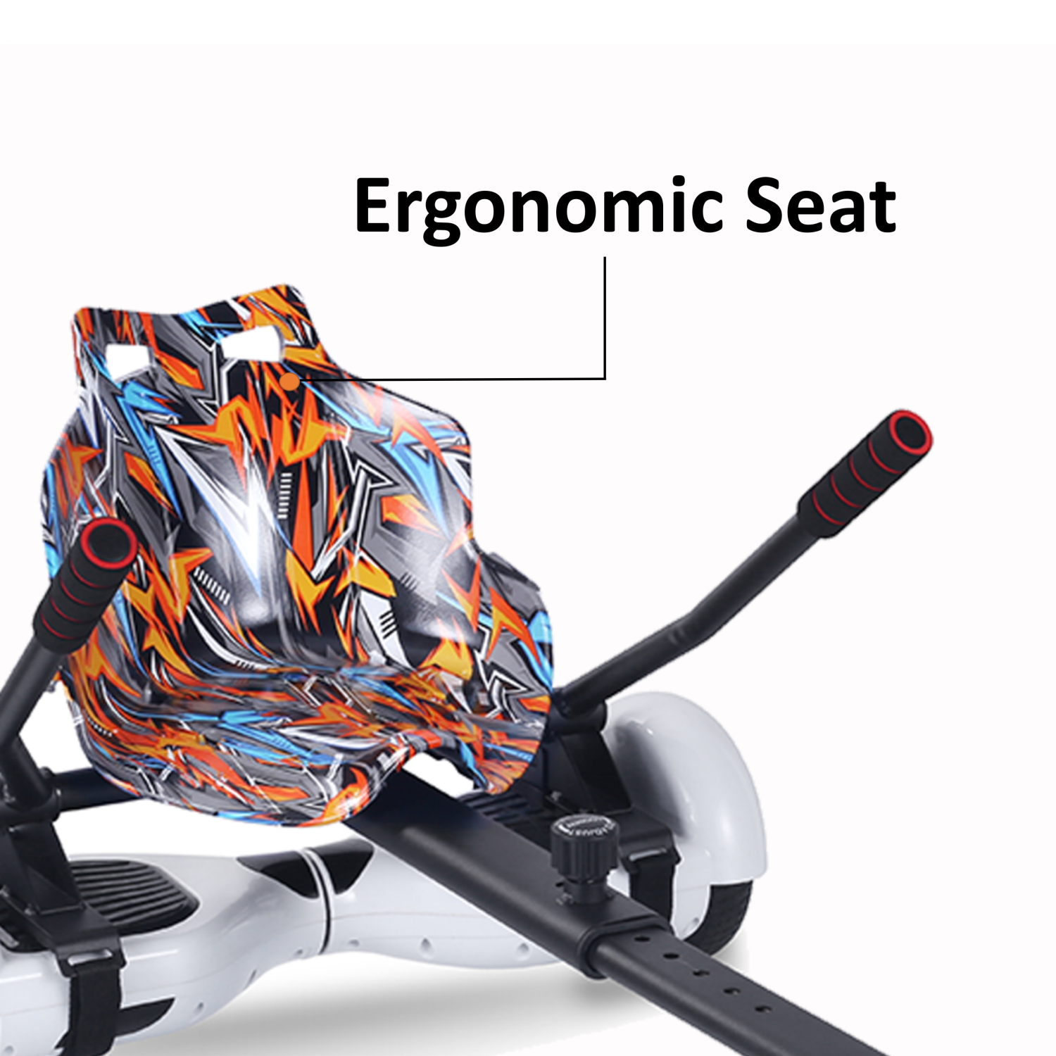 Planche gyroscopique à roue clignotante BIIST, Go Kart Attachment, accessoires de siège de planche volante Go Kart réglables, pour tous les âges,