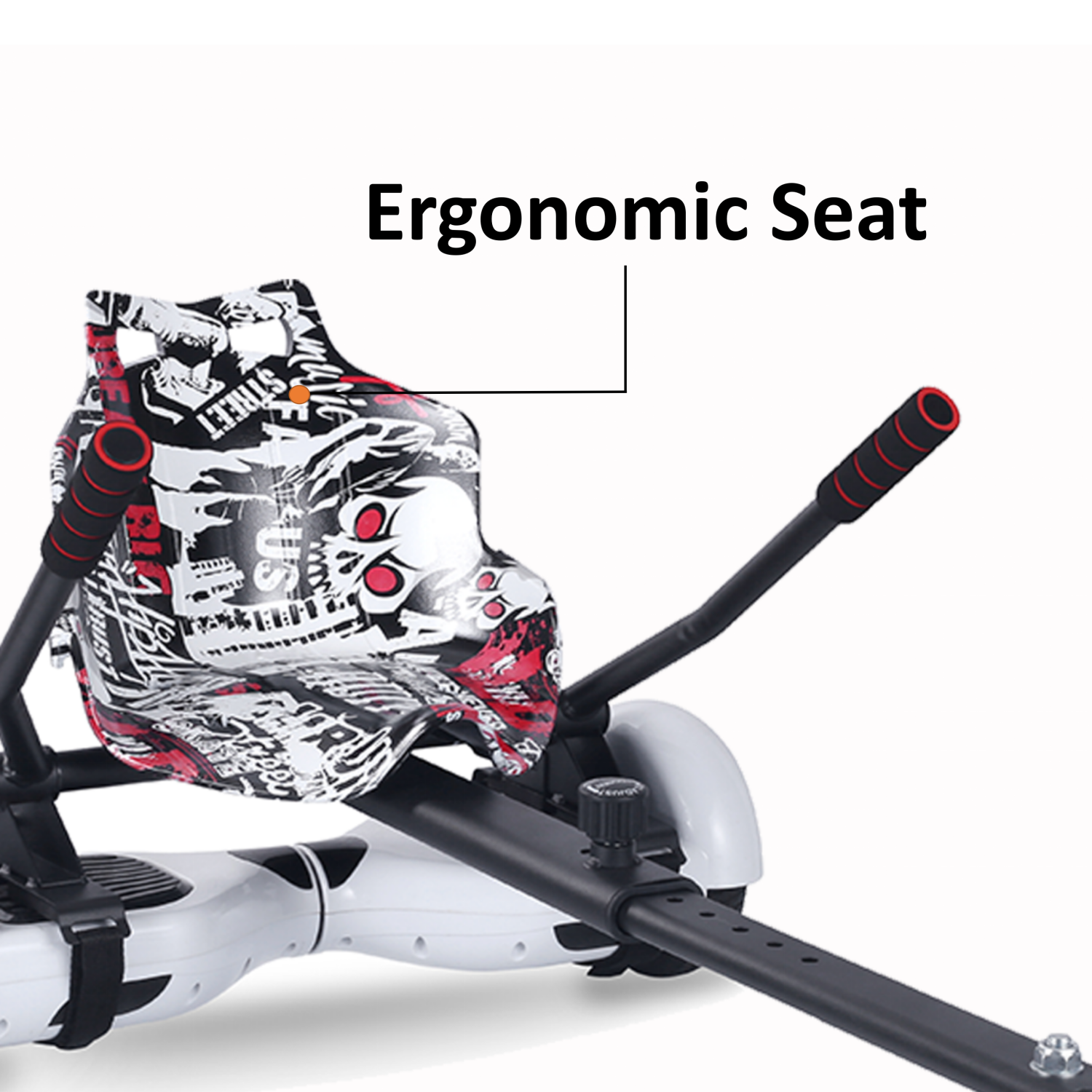 Planche gyroscopique à roue clignotante BIIST, Go Kart Attachment, siège ajustable Go Kart, accessoires pour planche gyroscopique de tous les âges,