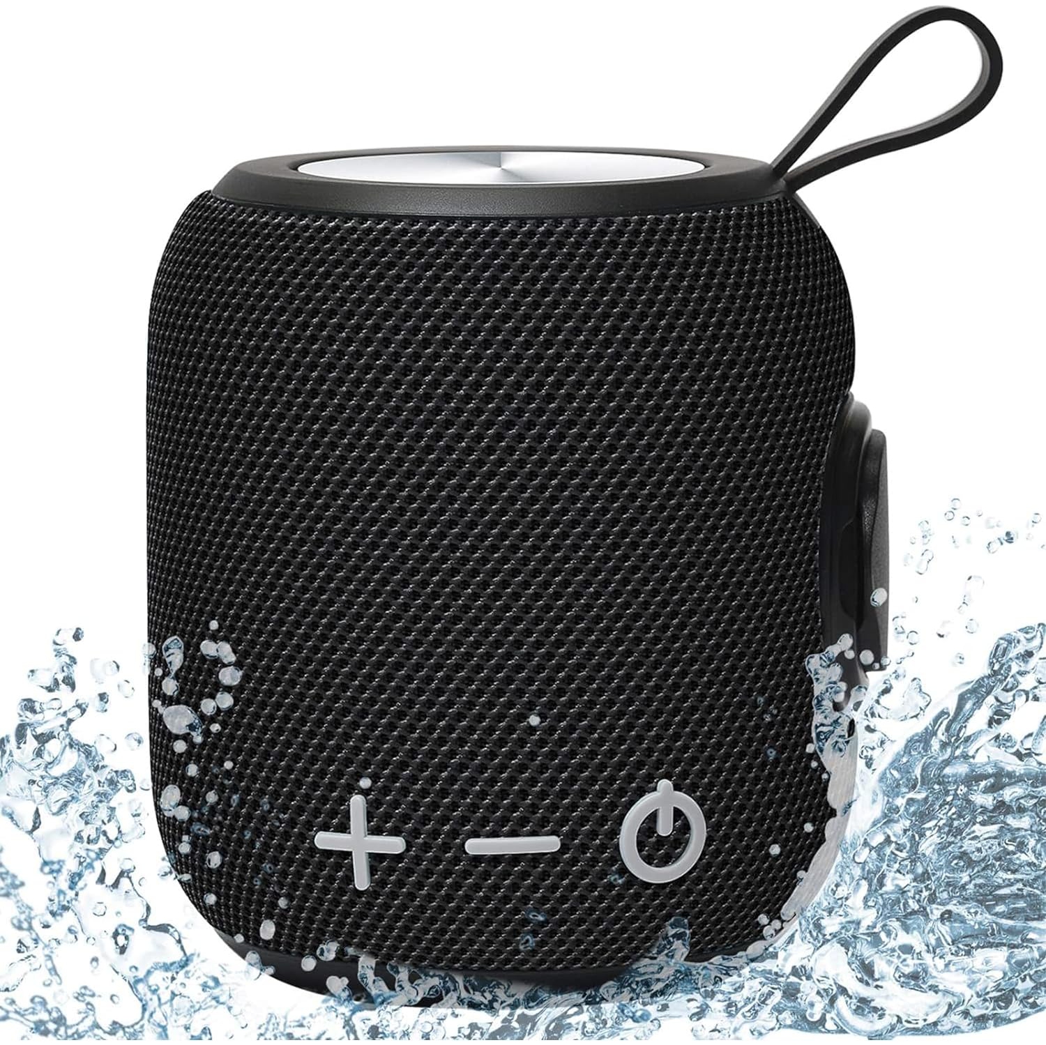 Bluetooth Speaker Wireless Bluetooth 5.0, Mini Portable Speakers 360 HD Surround Sound Stereo IPX7 Waterproof for Inside and Outdoor Speaker Black